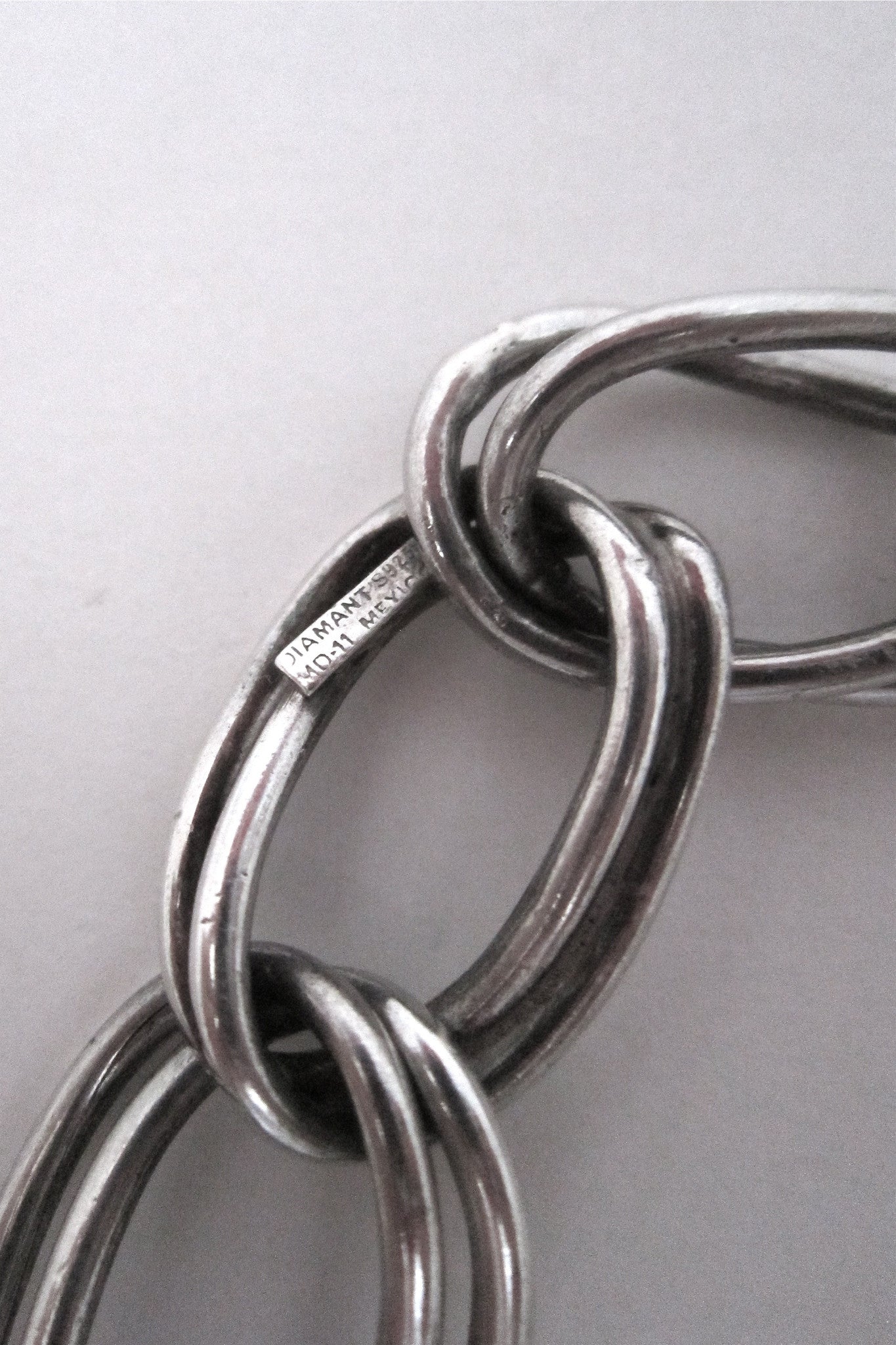 long sterling double link necklace