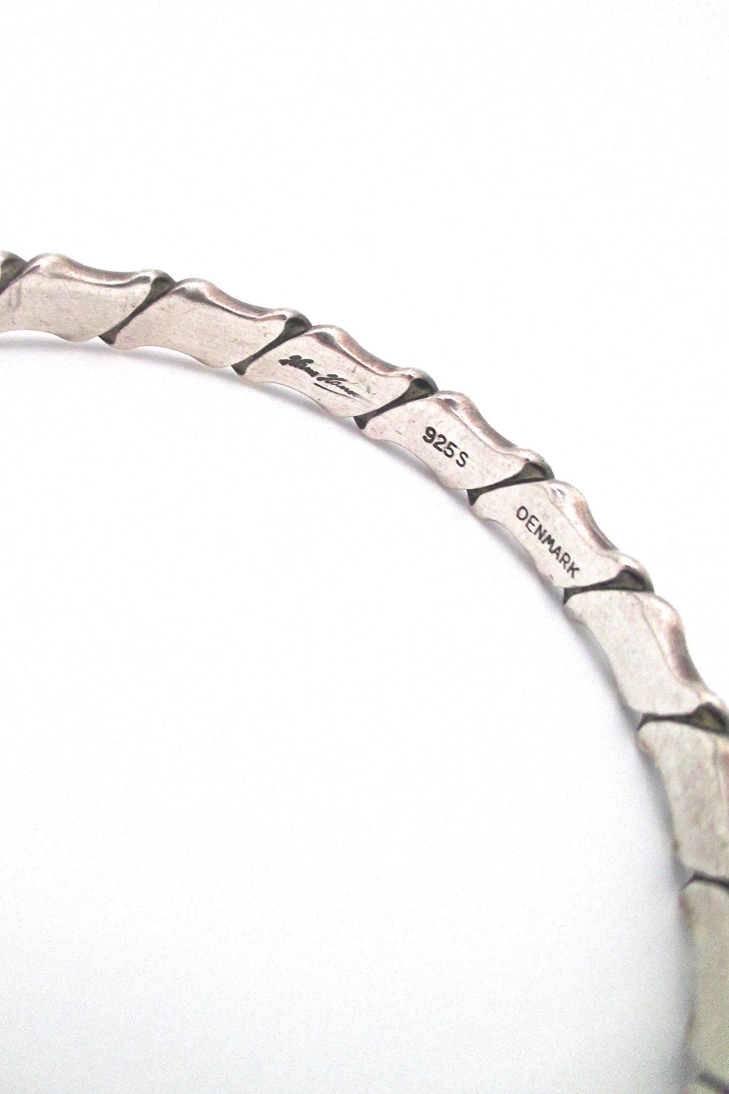 Hans Hansen folded silver bangle