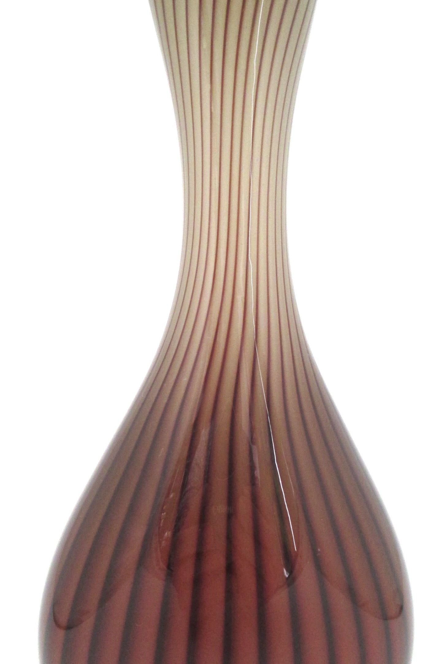 detail Kosta Sweden vintage Colora blown cased glass vase Vicke Lindstrand signed Scandinavian Modern design