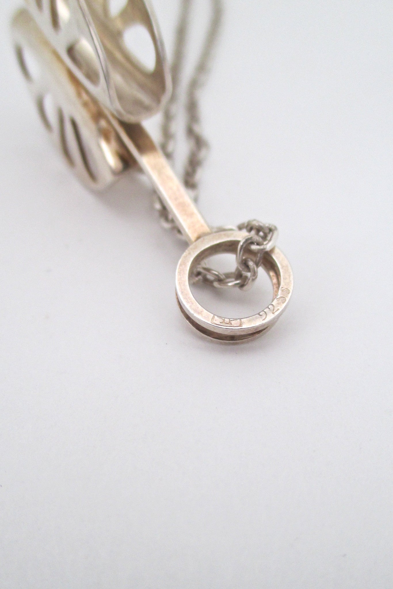 Elis Kauppi dimensional silver pendant