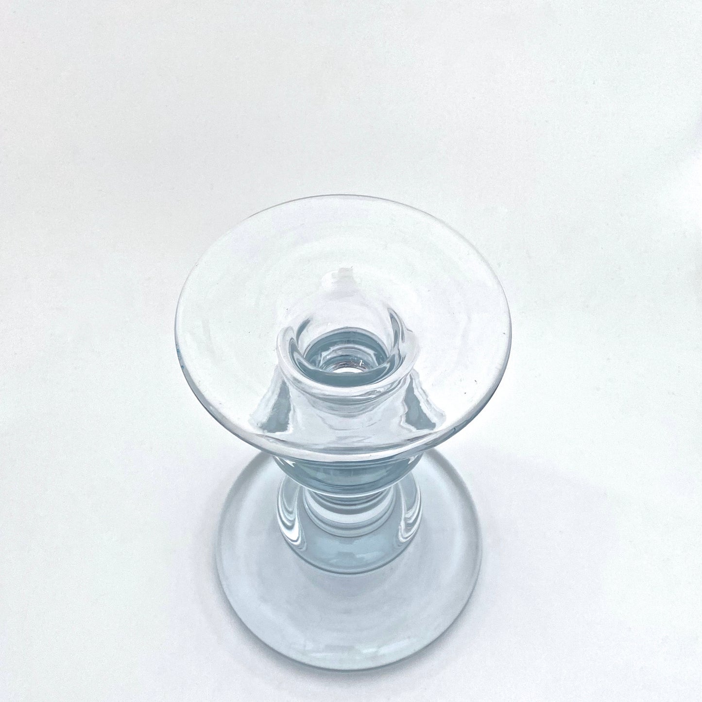Holmegaard large heavy glass candle holder ~ Michael Bang