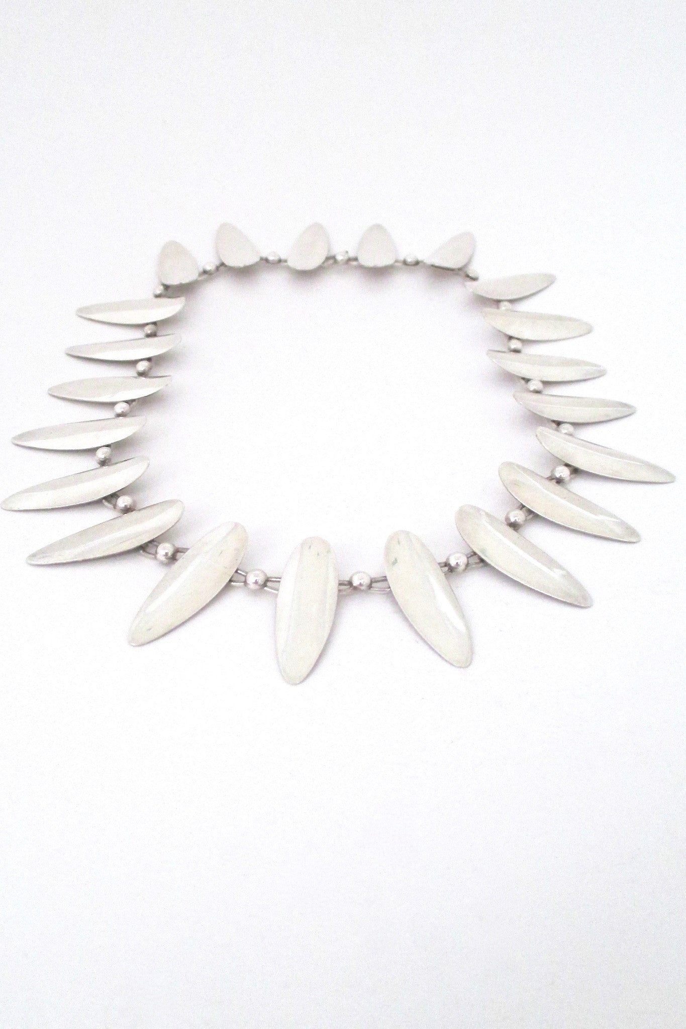 Arne Johansen Denmark vintage Scandinavian Modernist sterling silver necklace
