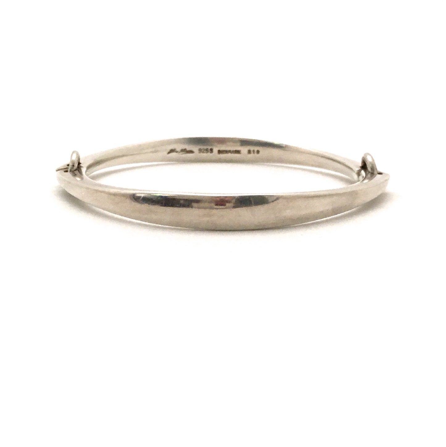 Hans Hansen hinged silver bangle bracelet #218 ~ Bent Gabrielsen