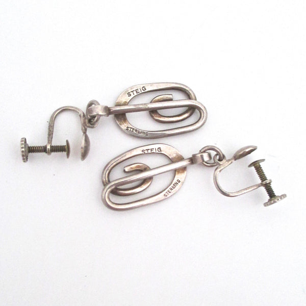 Henry Steig 'silver swirl' drop earrings