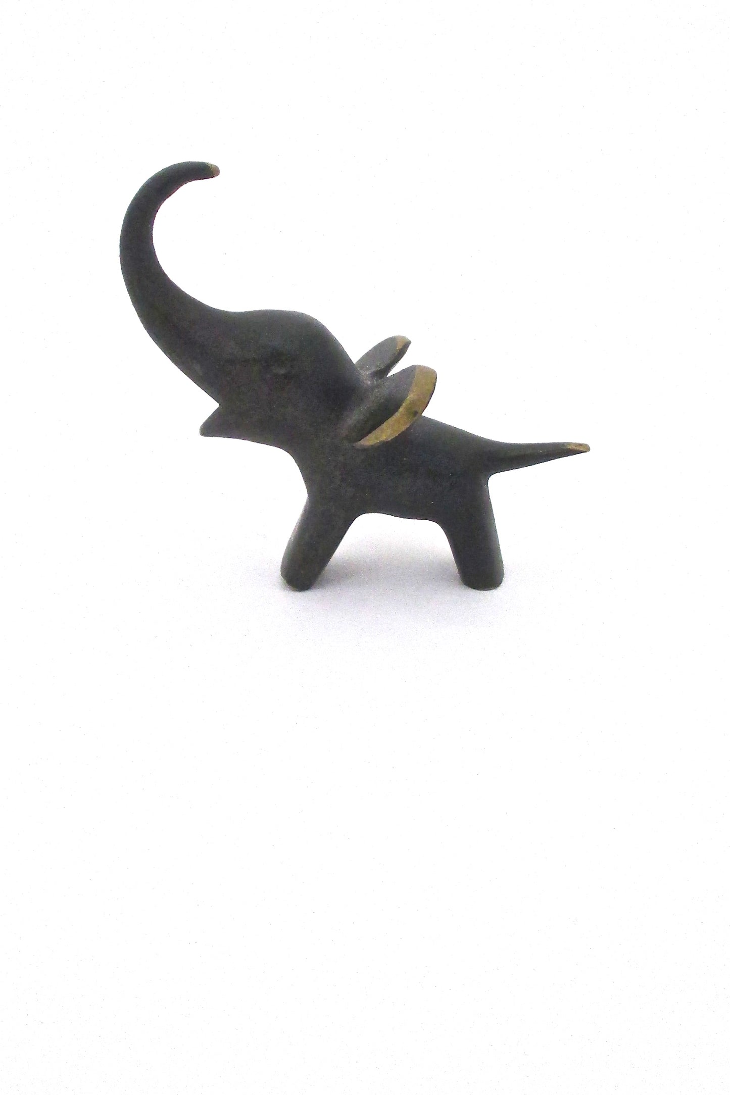 profile Baller Austria diminutive vintage bronze elephant sculpture mid century design