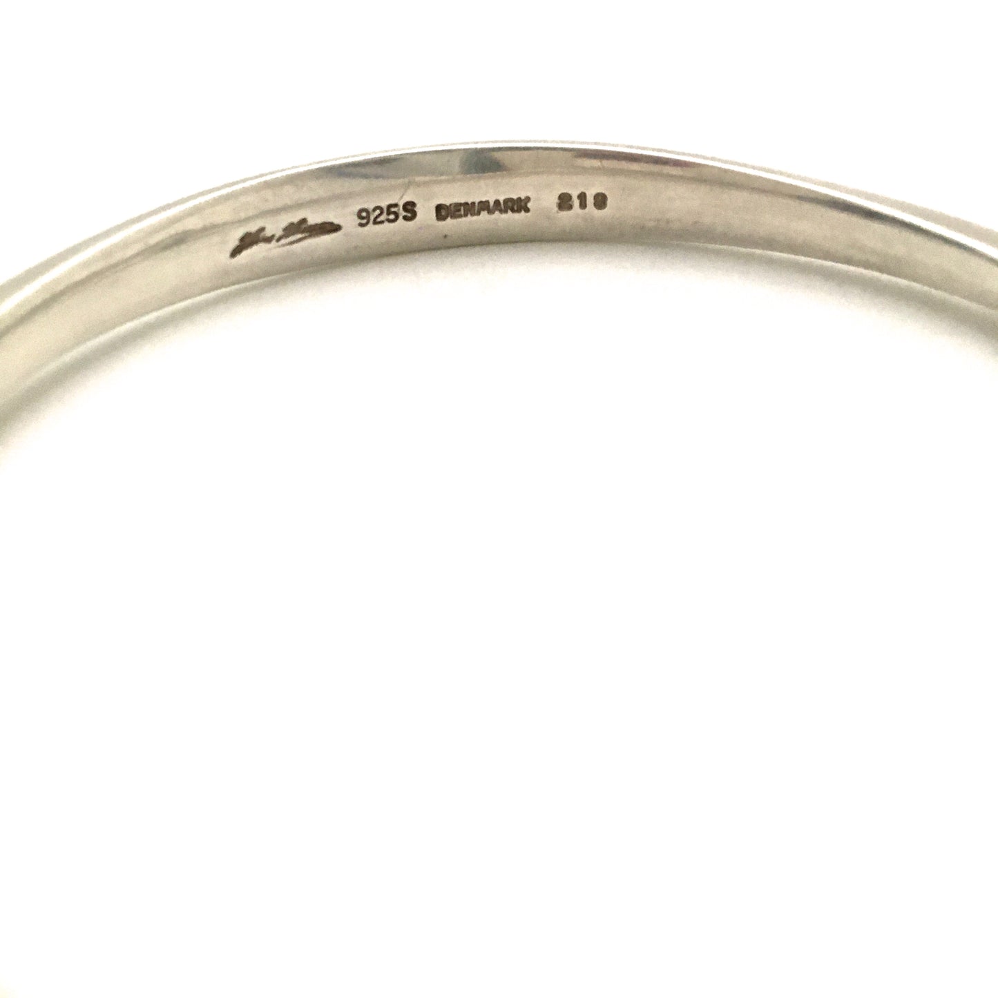 Hans Hansen hinged silver bangle bracelet #218 ~ Bent Gabrielsen