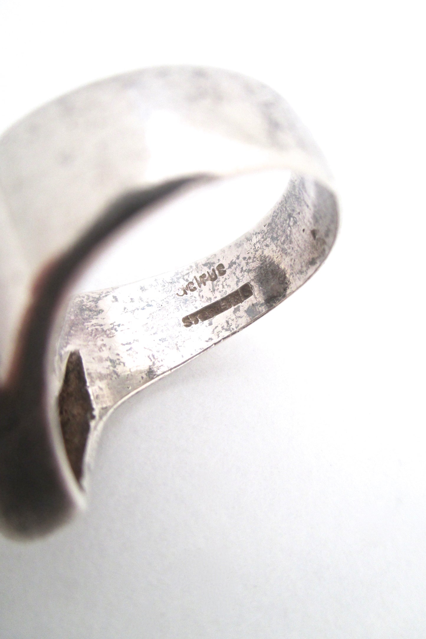 Georges Delrue sculptural silver ring