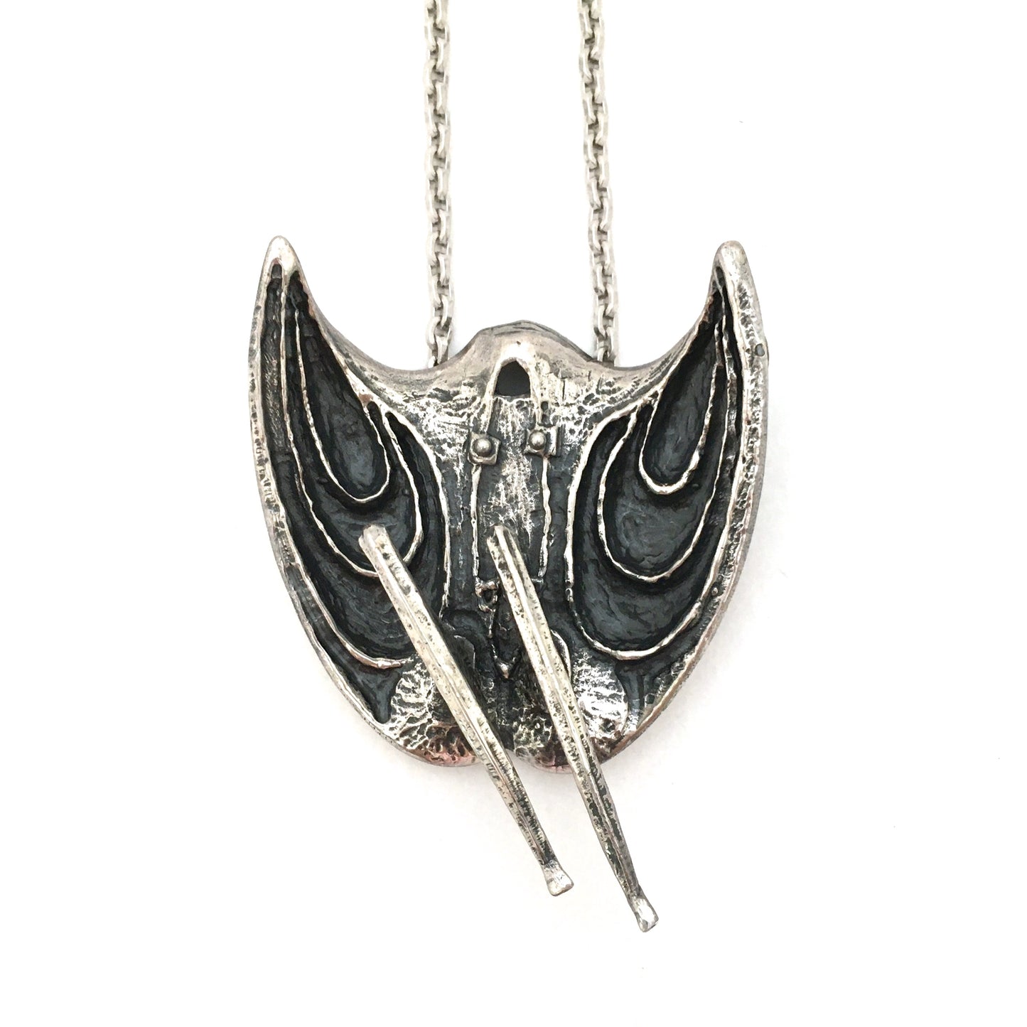 Guy Vidal large abstract woman kinetic pendant necklace ~ rare