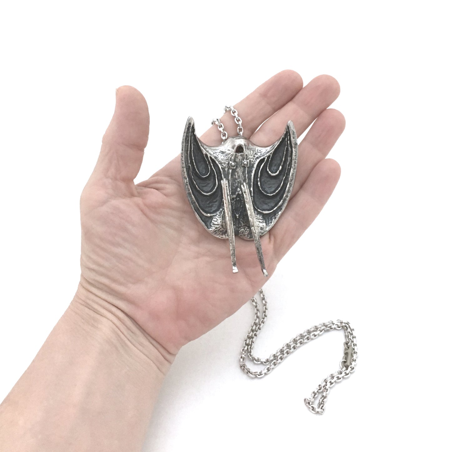Guy Vidal large abstract woman kinetic pendant necklace ~ rare