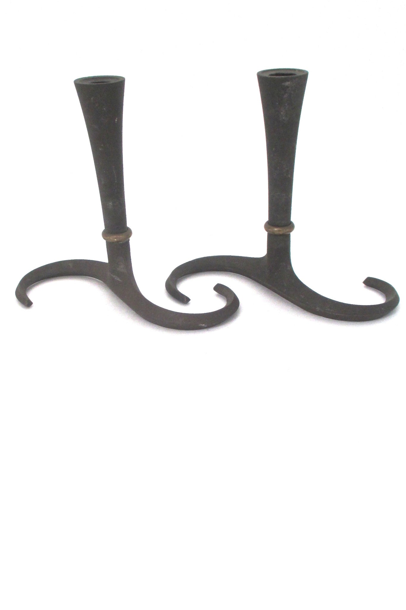 Jens Quistgaard early Dansk 'S' candle holders