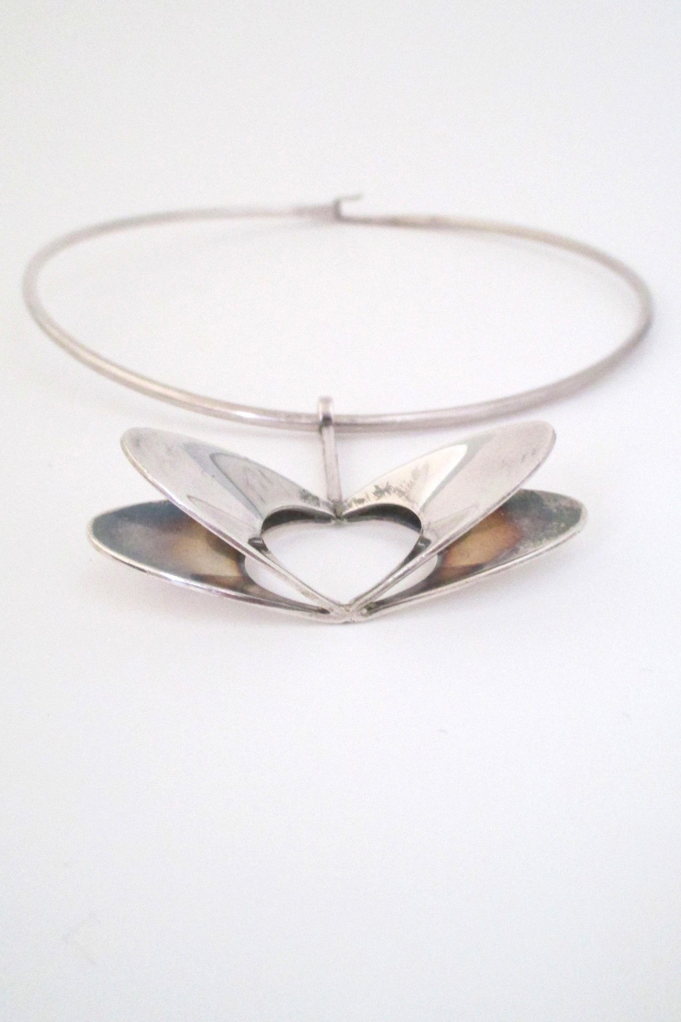 Alton Sweden large modernist silver pendant by Theresia Hvorslev at Samantha Howard Vintage