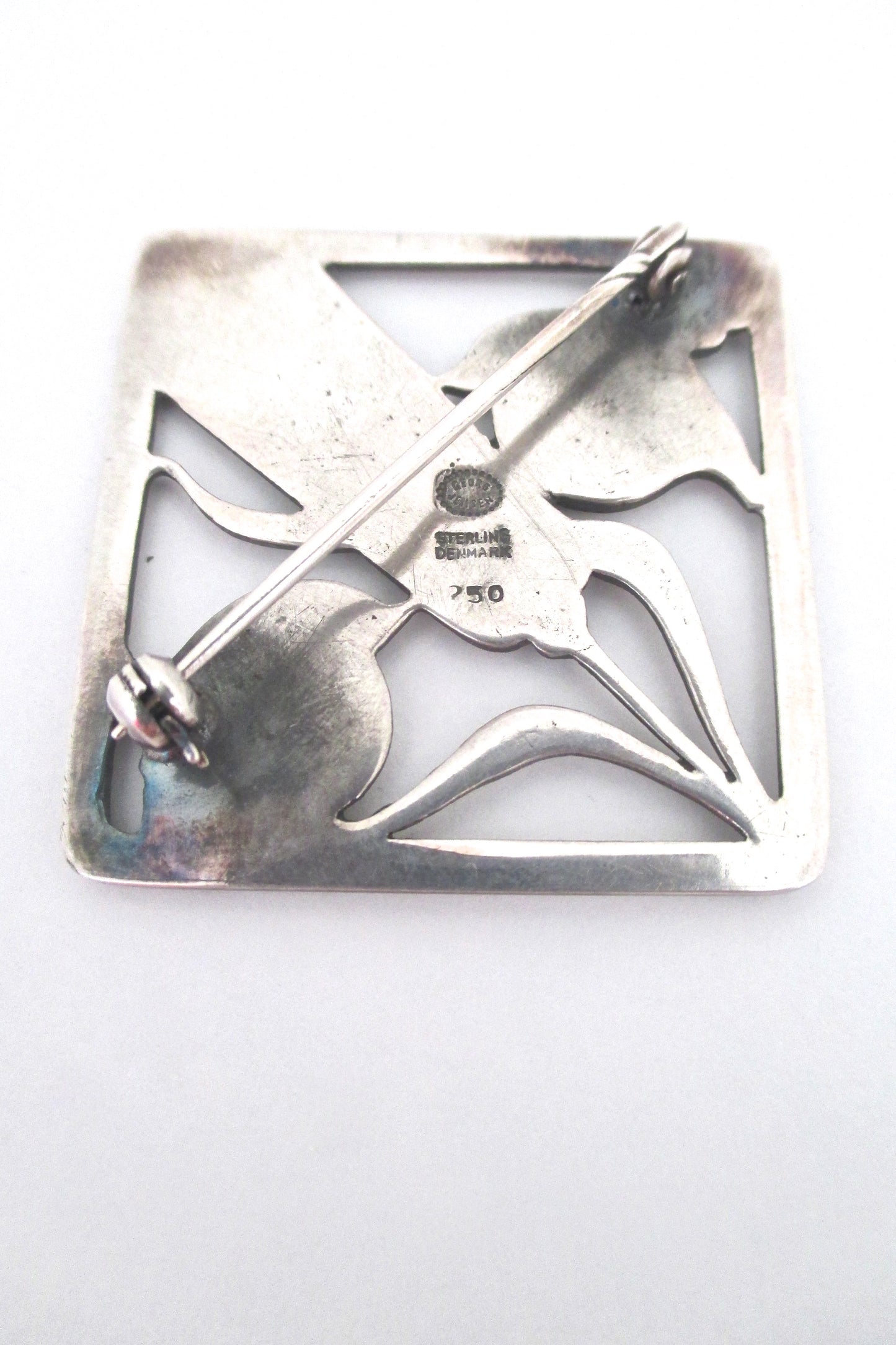 Georg Jensen bird & wheat brooch #250 by Arno Malinowski