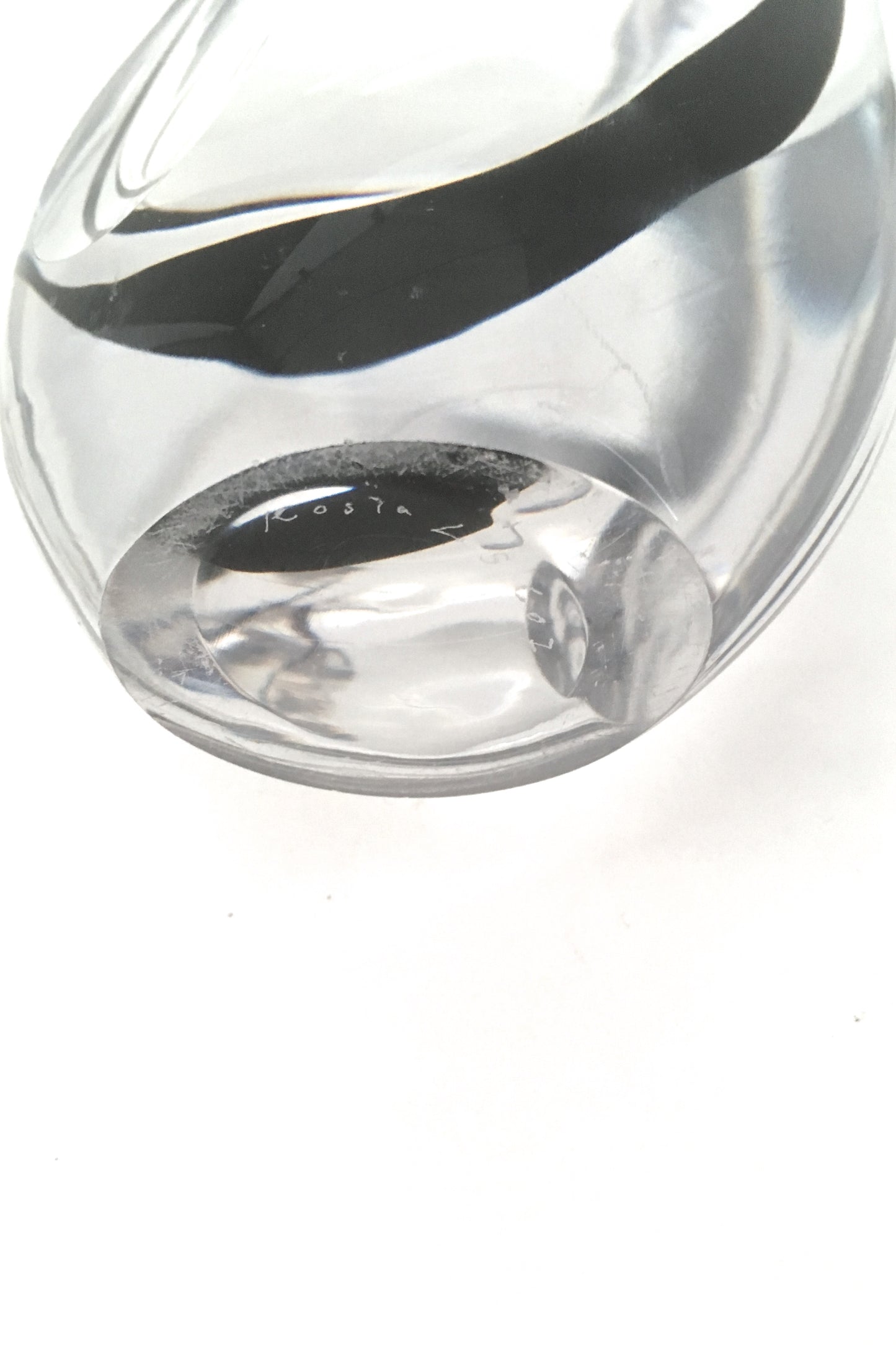 Vicke Lindstrand for Kosta blown & cut glass vase - 1950s