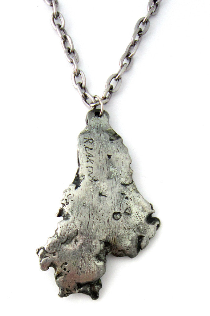 Robert Larin Canada pewter & freshwater pearl pendant