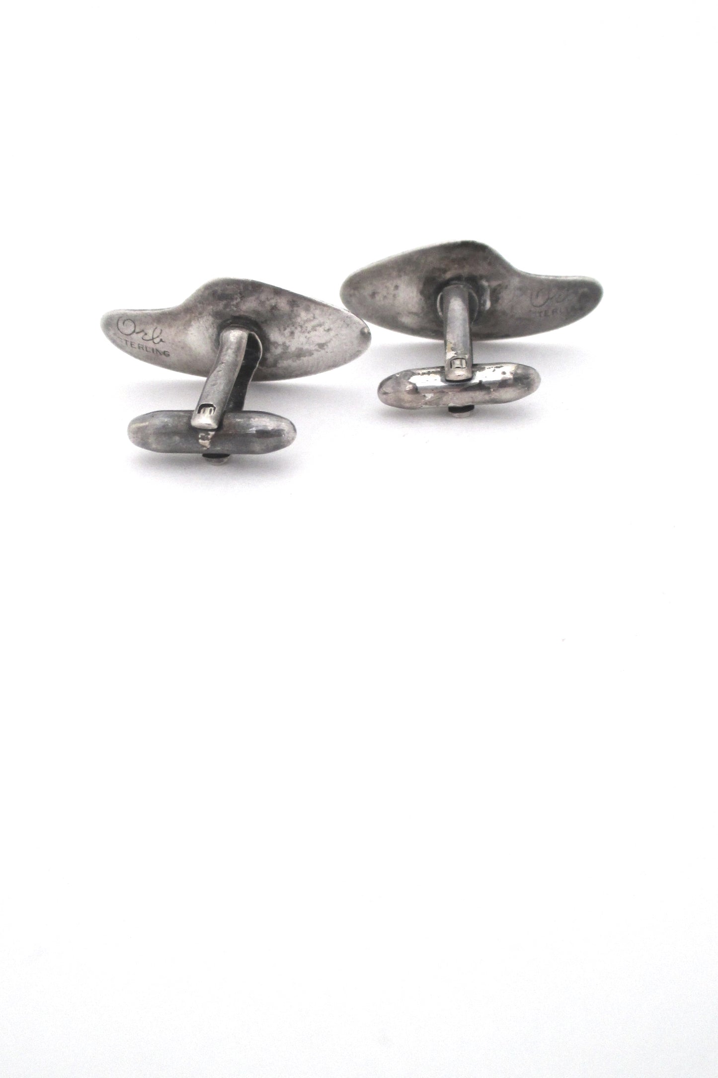 Otto Robert Bade biomorphic silver cufflinks