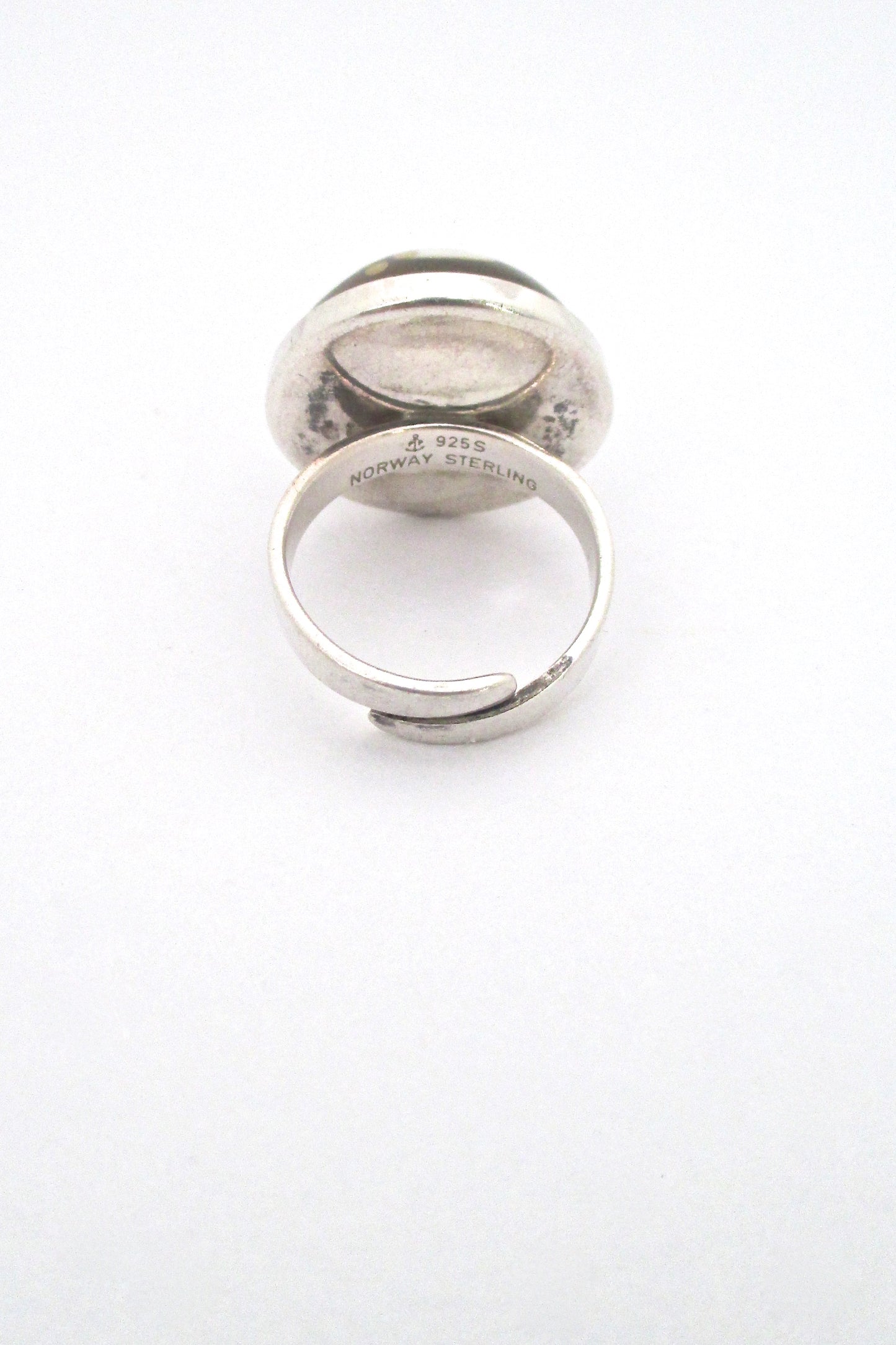 Porsgrund silver & porcelain ring - Anne Marie Odegaard
