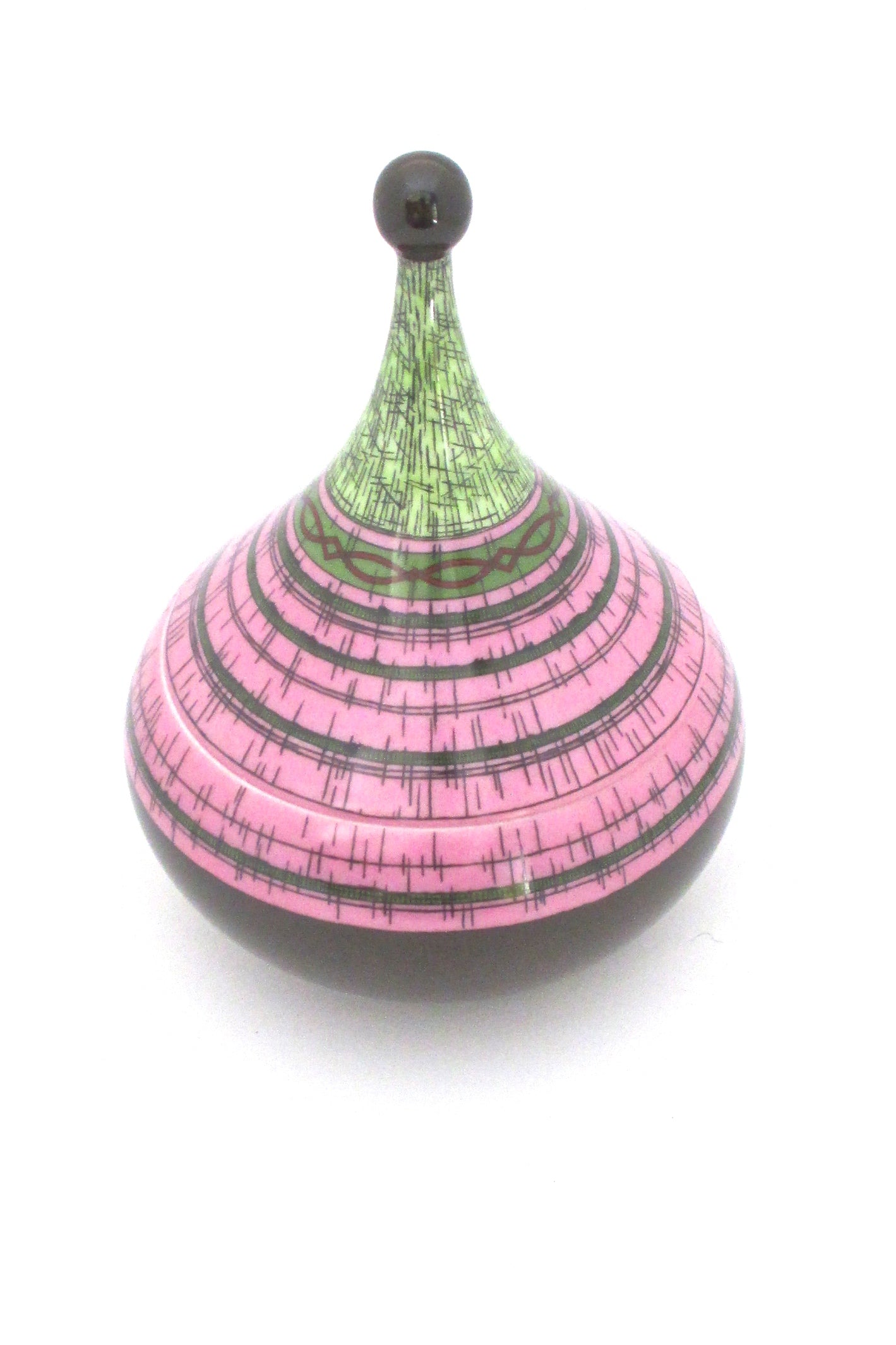 detail Emilio Pucci for Rosenthal Germany vintage mid century modern pop art porcelain lidded box