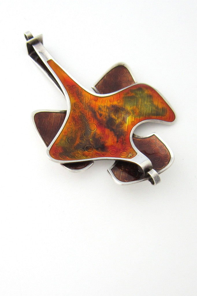 David Andersen, Norway silver enamel pendant by Bjorn Sigurd Ostern