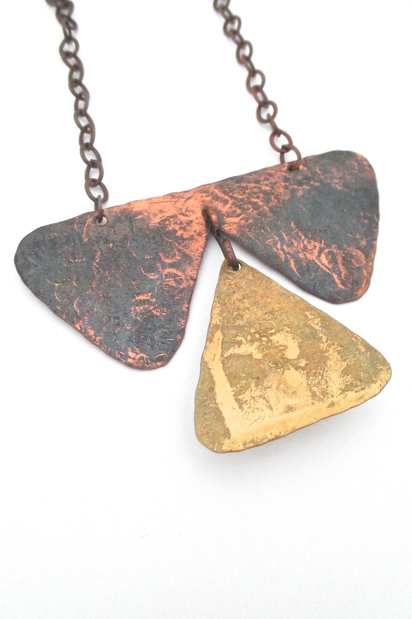 Rafael Alfandary Canada copper & brass kinetic pendant necklace (clear)