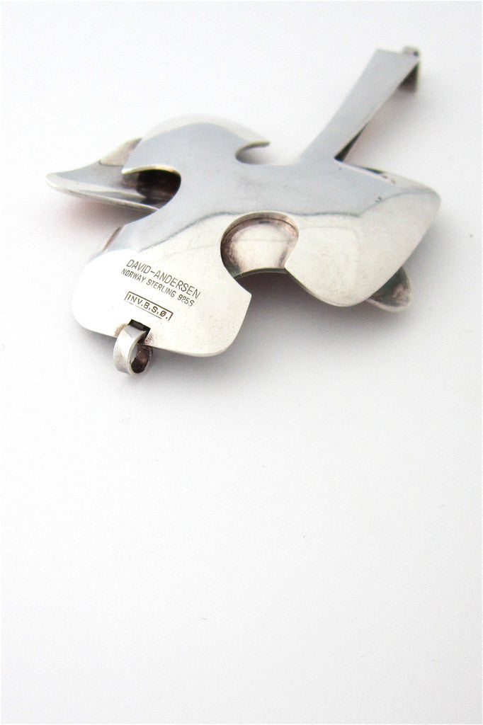 David-Andersen layered enamel pendant