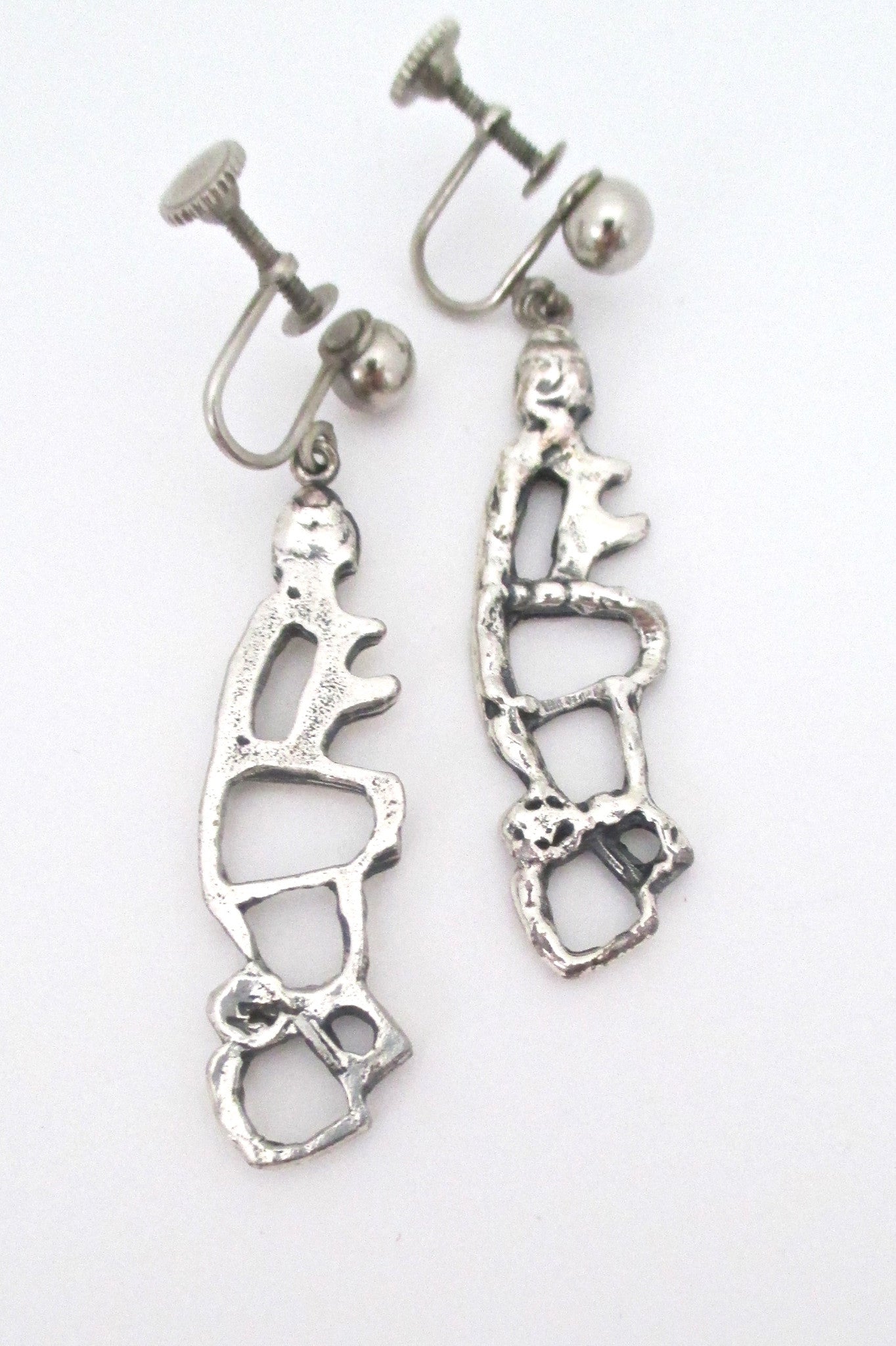 Guy Vidal openwork drop earrings