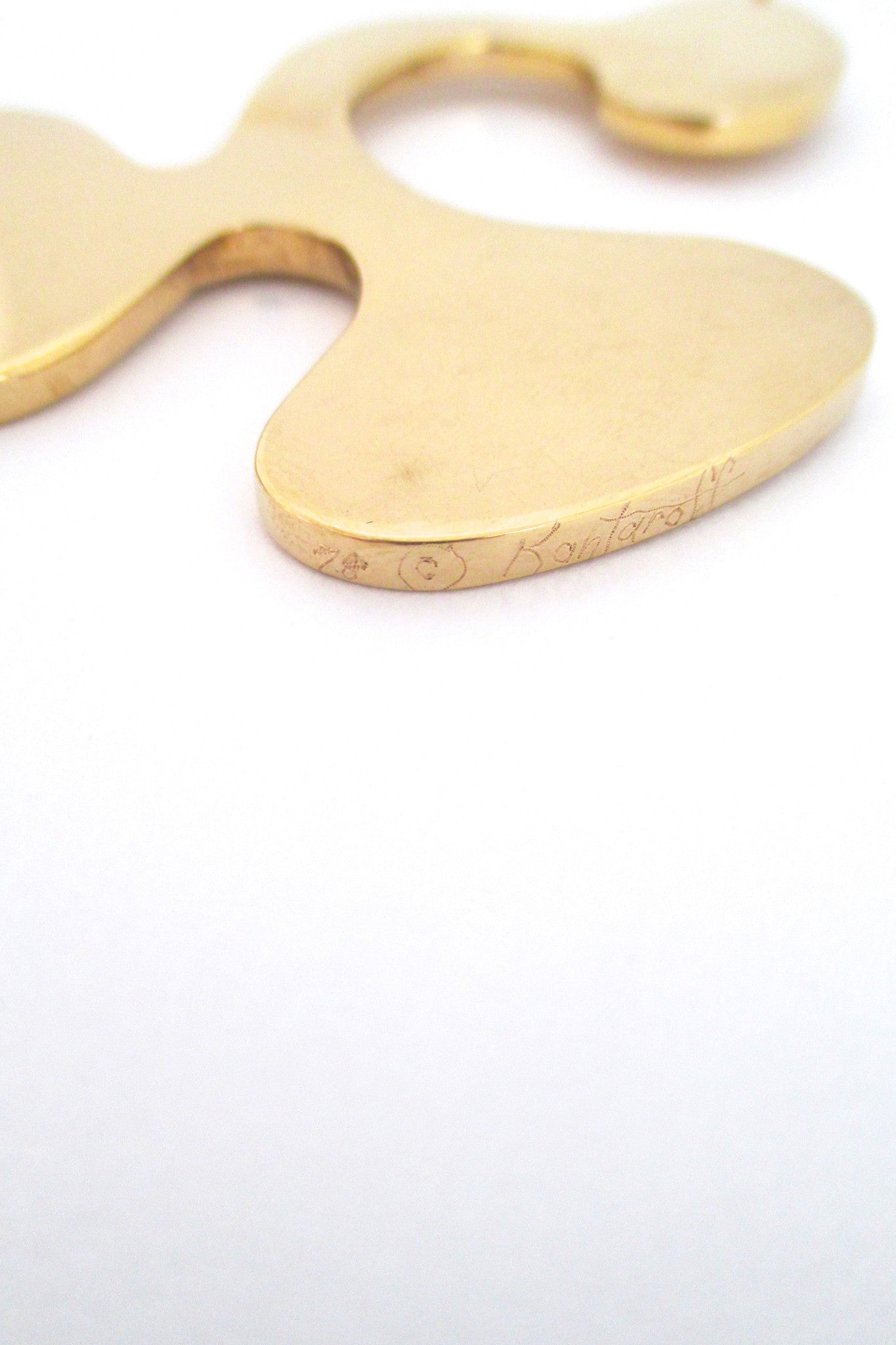 Maryon Kantaroff large gilded bronze signed pendant #1