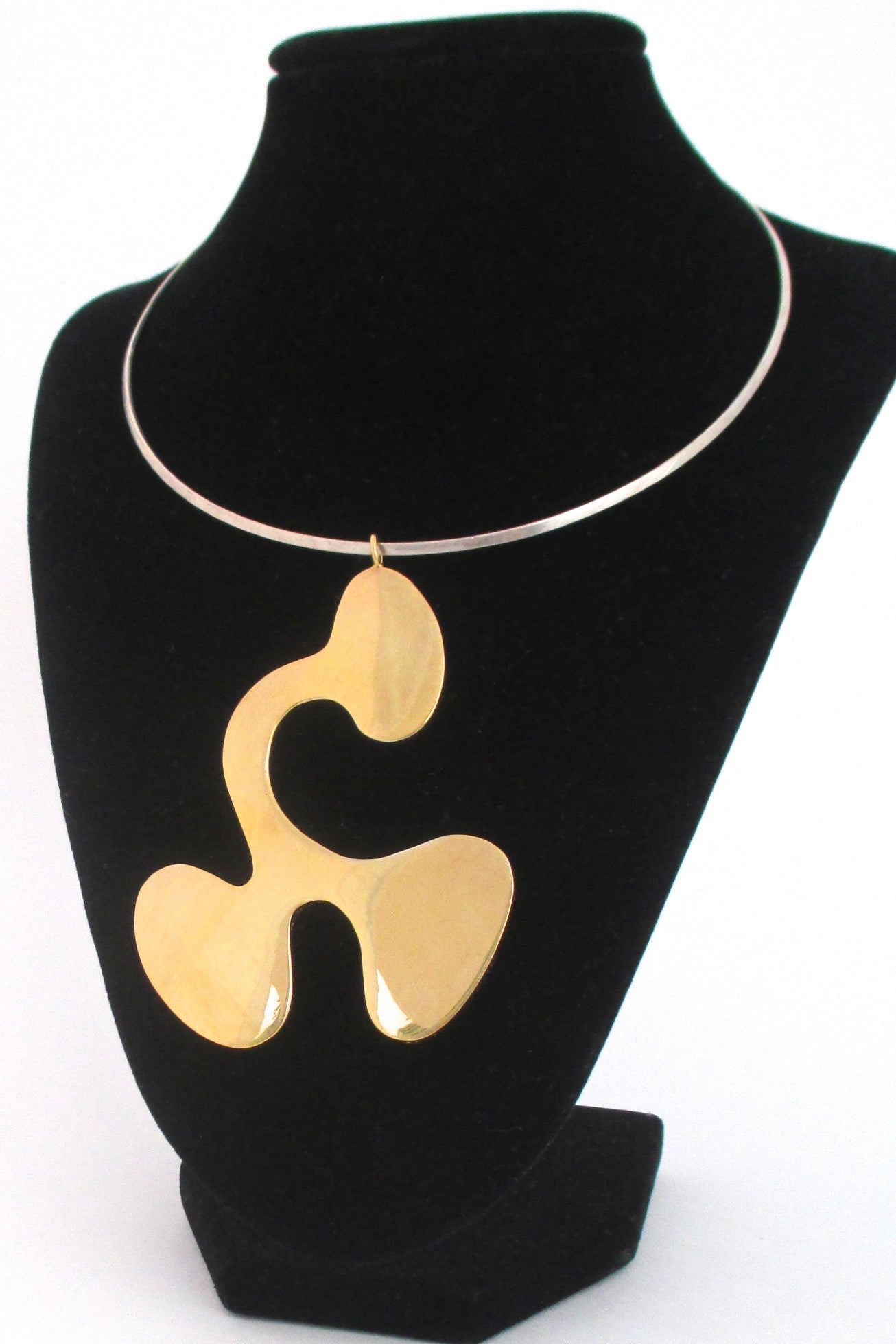 Maryon Kantaroff large gilded bronze signed pendant #1