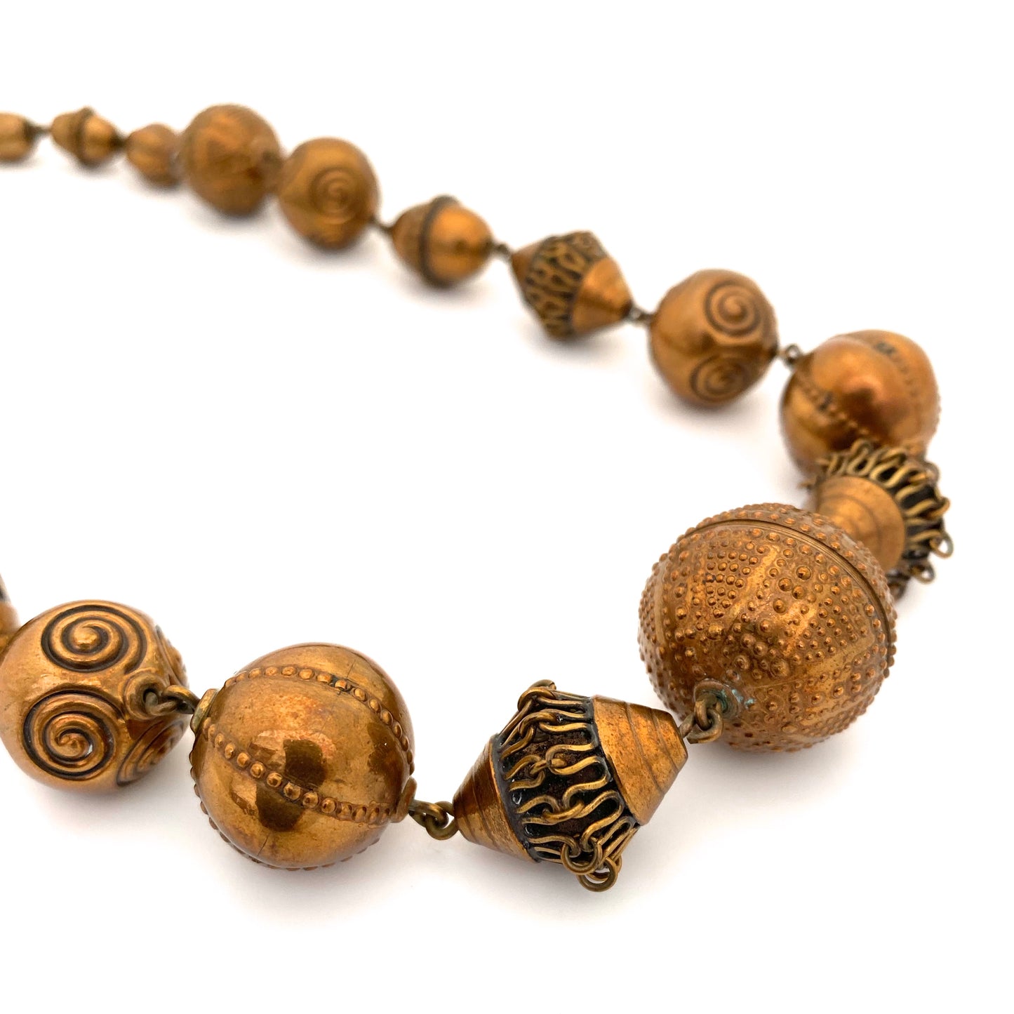 detail Kalevala Koru Finland vintage bronze Halikon Kääty bronze necklace