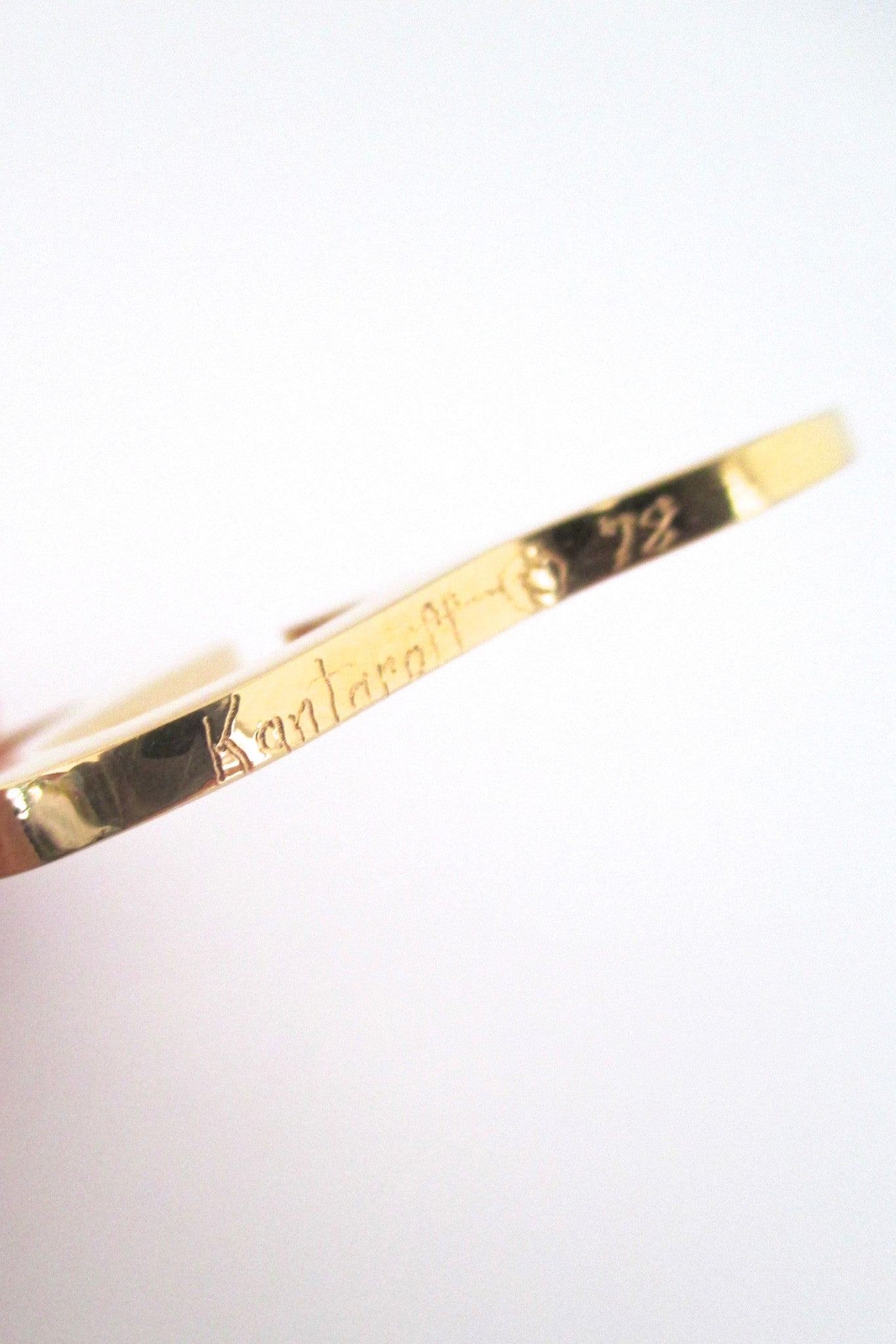 Maryon Kantaroff large gilded bronze signed pendant #2