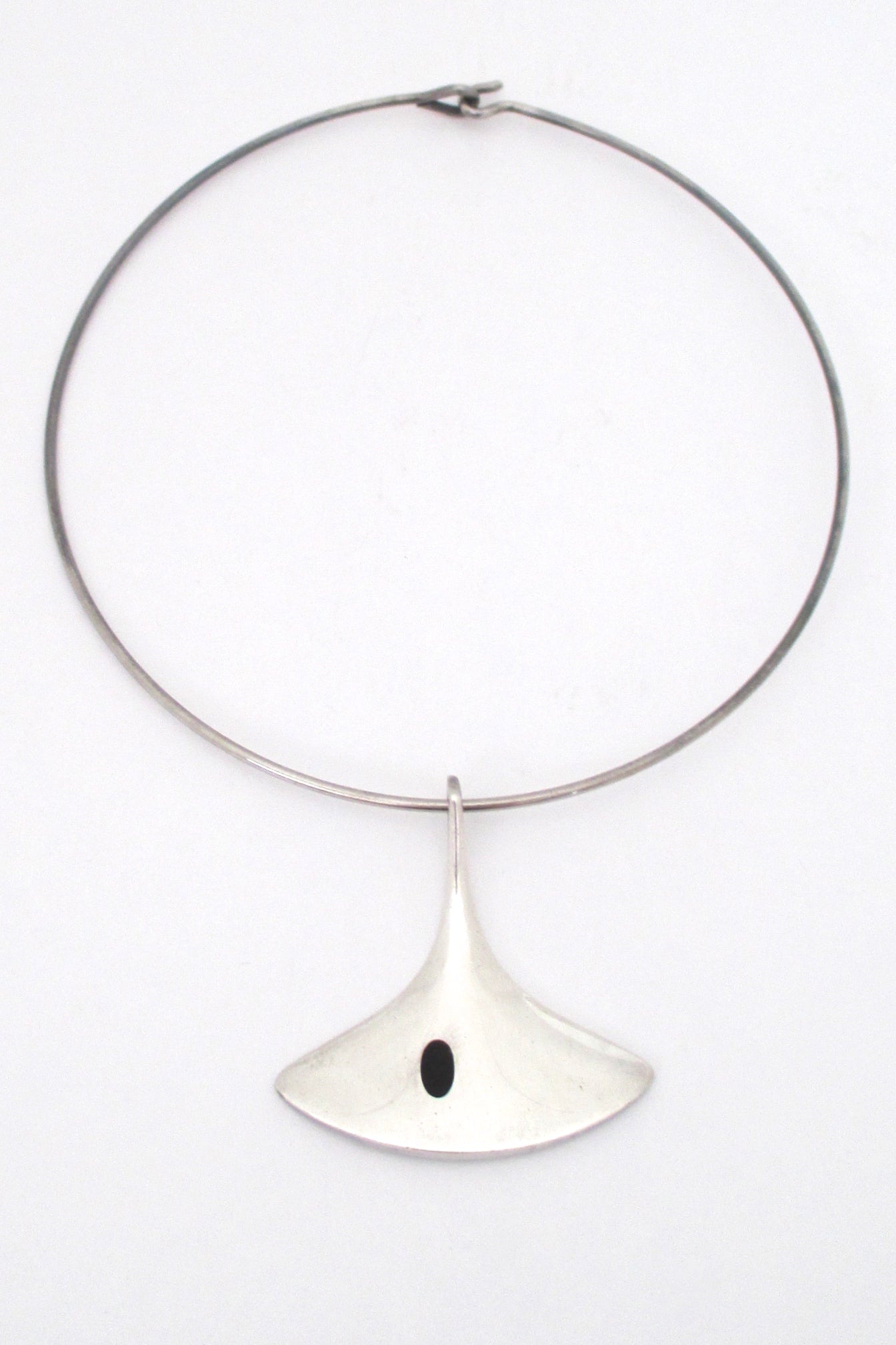 Hans Hansen silver & enamel pendant & neck ring - Bent Gabrielsen