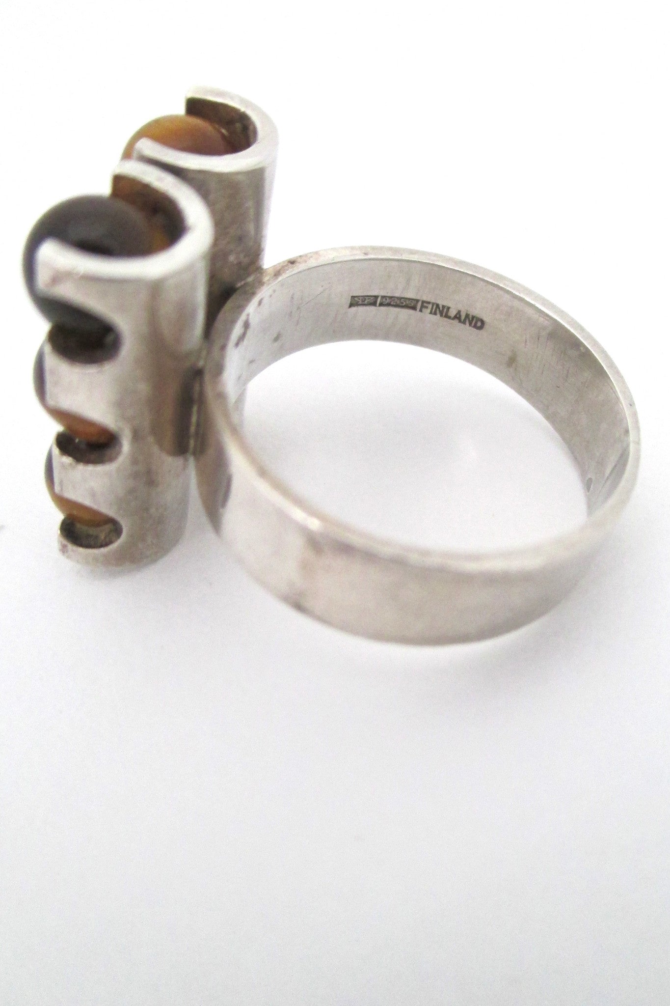 Elis Kauppi 6 stone tigers eye ring