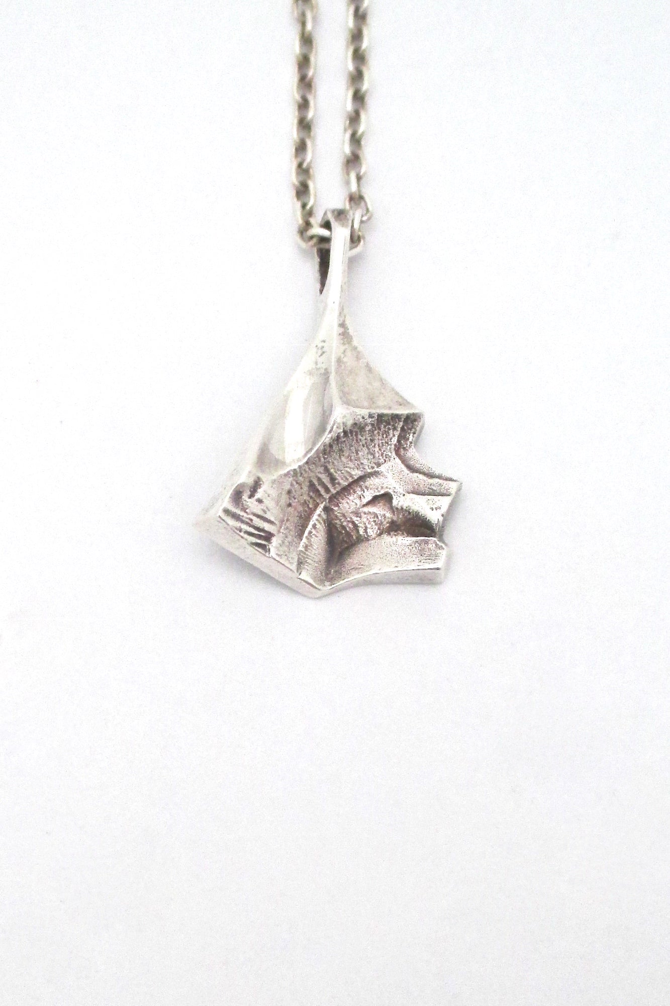 Matti Hyvarinen textured silver pendant