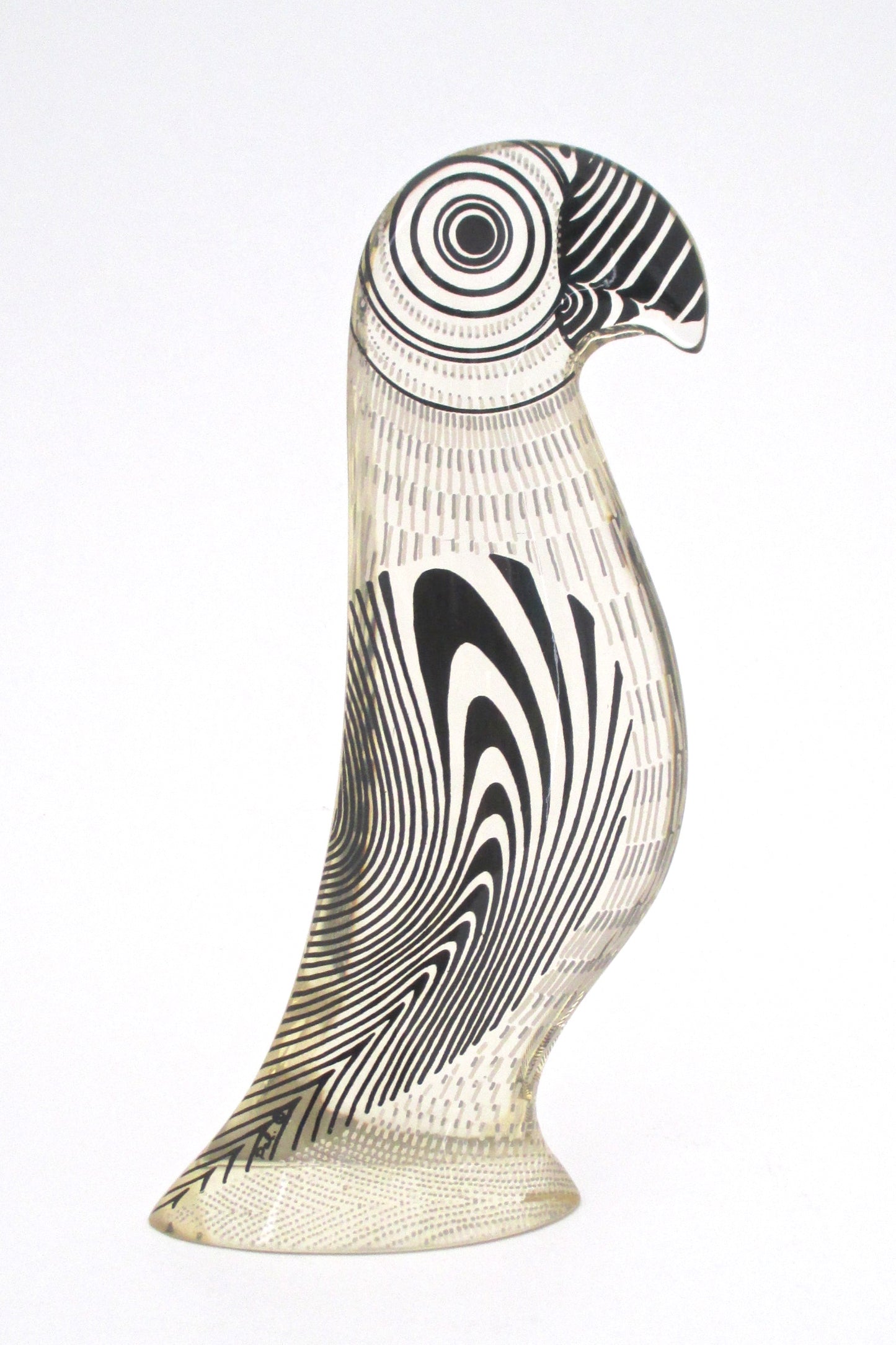 profile Abraham Palatnik Brazil vintage lucite parrot sculpture mid century modern