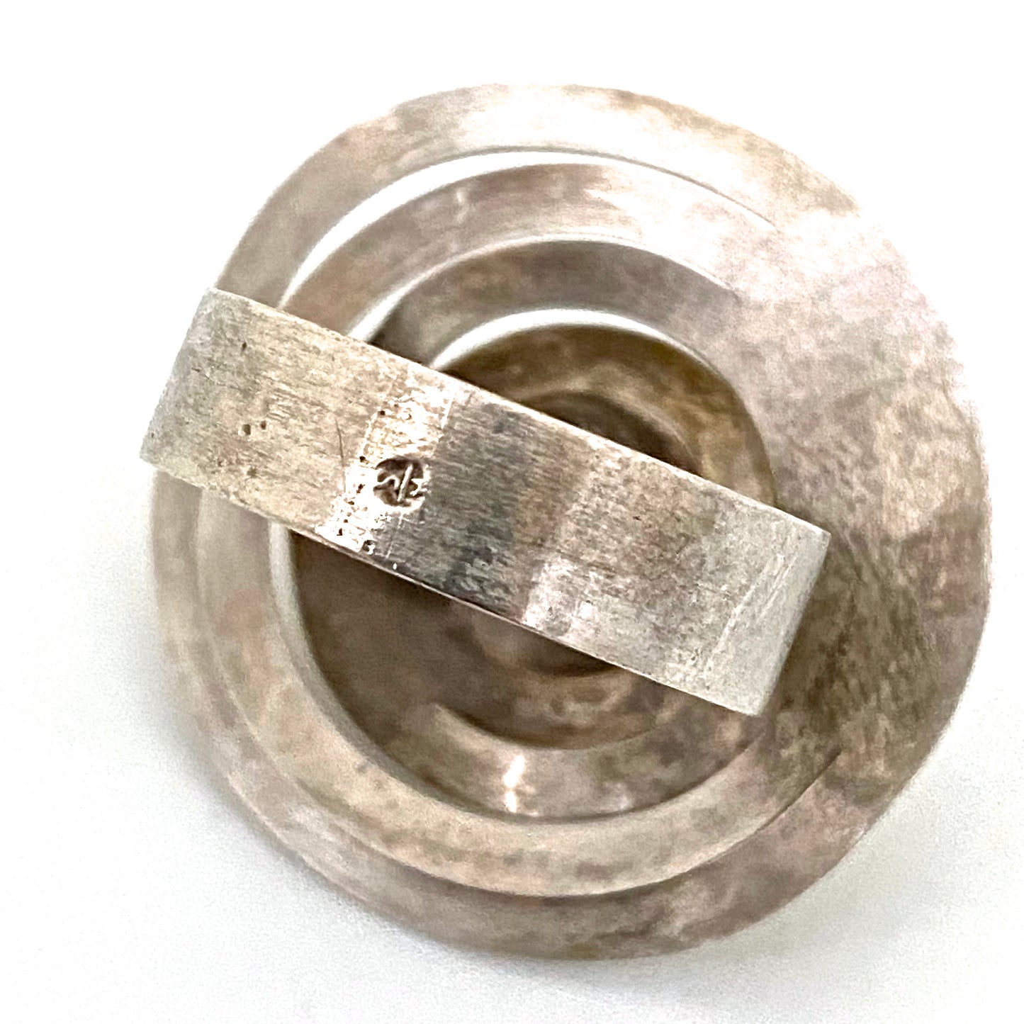 silver gilt and amethyst concentric circles ring