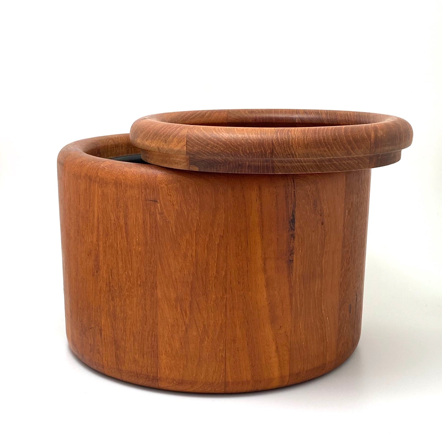 profile Nissen Denmark vintage teak ice bucket Scandinavian Modern design