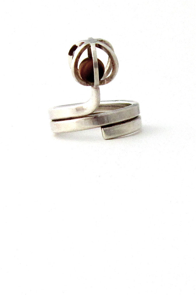Elis Kauppi caged tiger eye ring