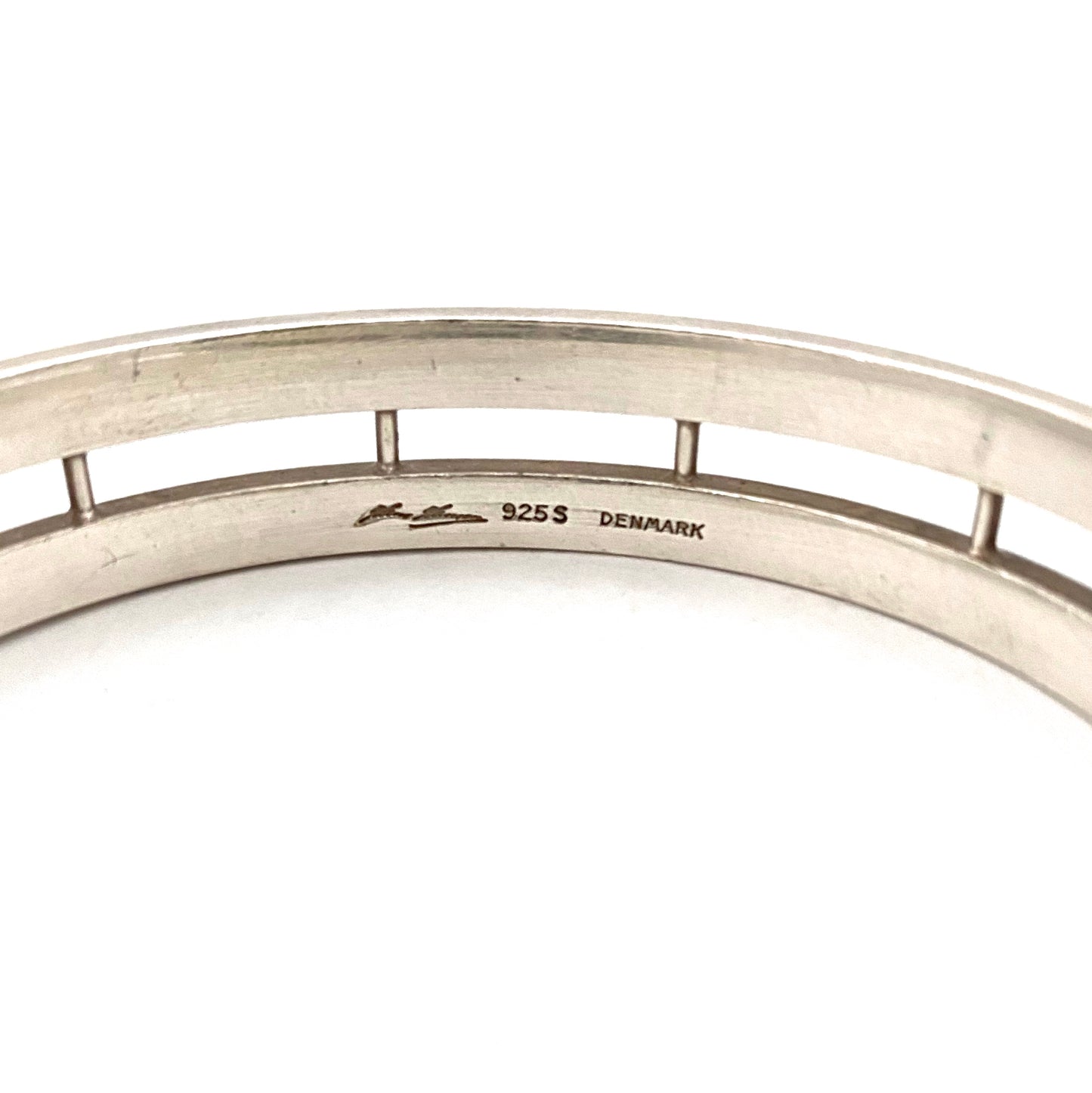 Hans Hansen heavy silver double bangle bracelet ~ scarce