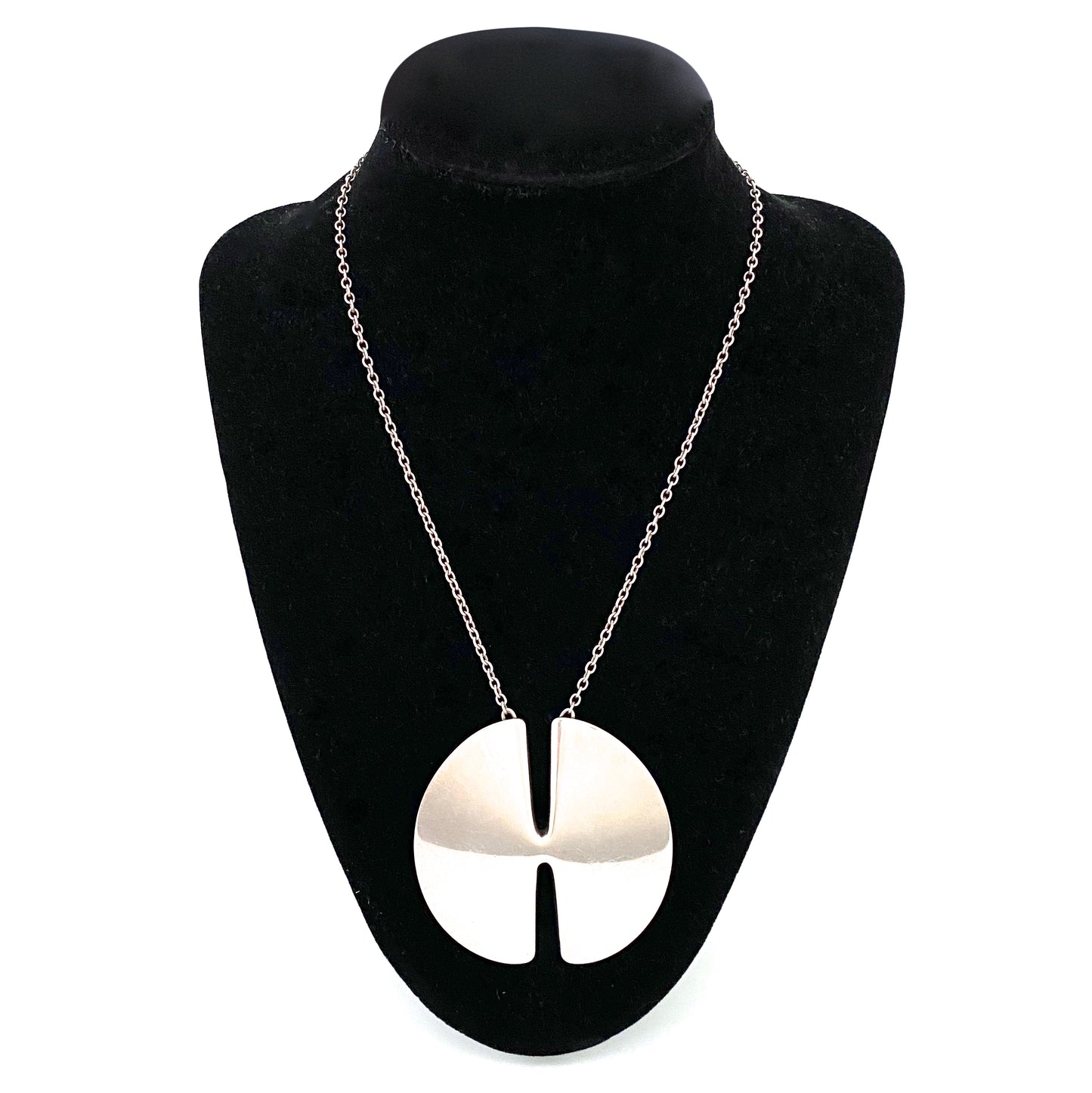 Georg Jensen large Modernist pendant necklace #337A ~ Nanna Ditzel