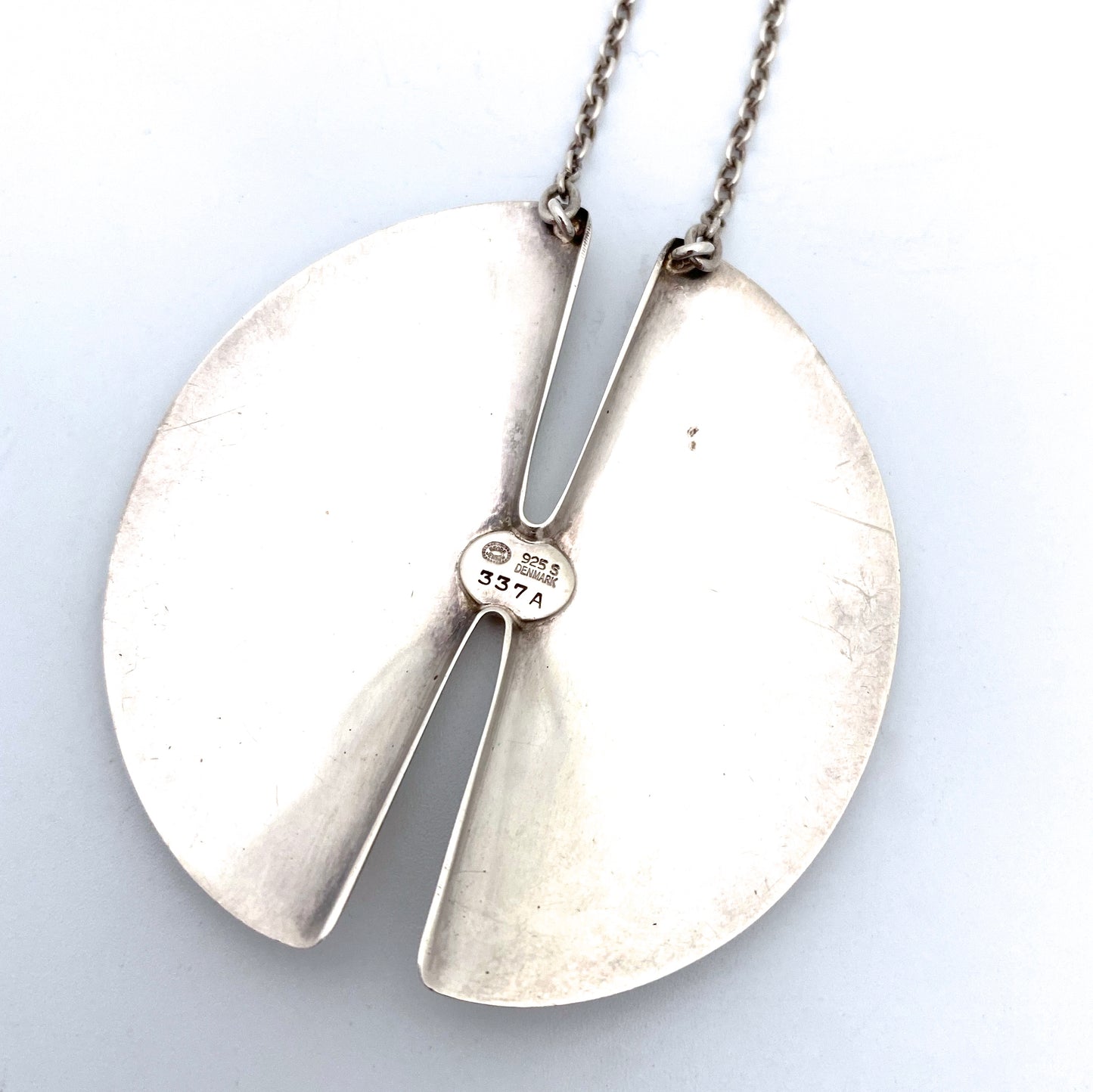 Georg Jensen large Modernist pendant necklace #337A ~ Nanna Ditzel