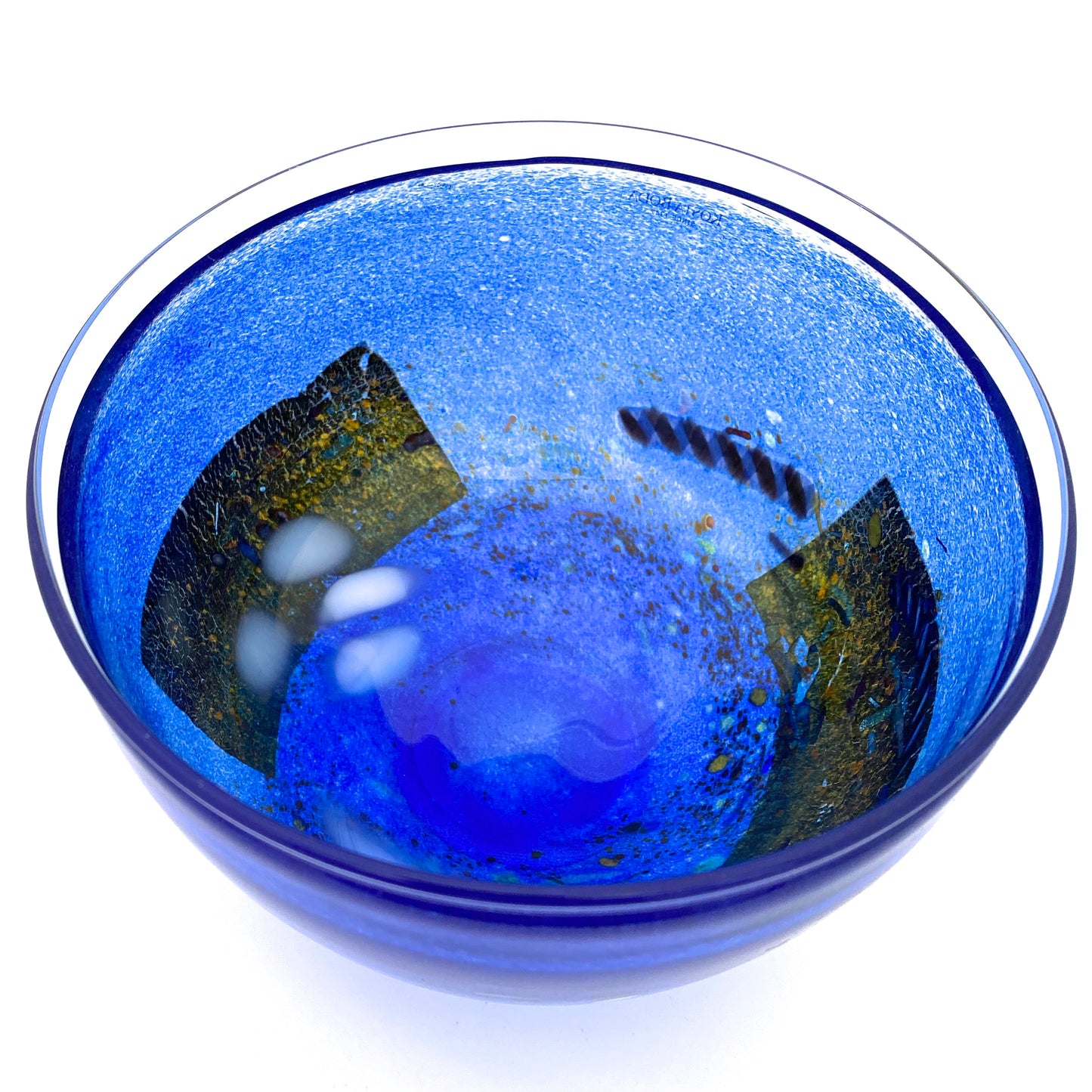 Kosta Boda blue Satellite bowl ~ Bertil Vallien
