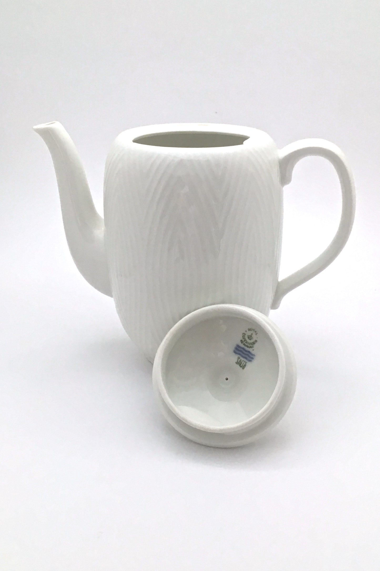 detail Royal Copenhagen Denmark vintage mid century modern Salto coffee pot Axel Salto 1950s
