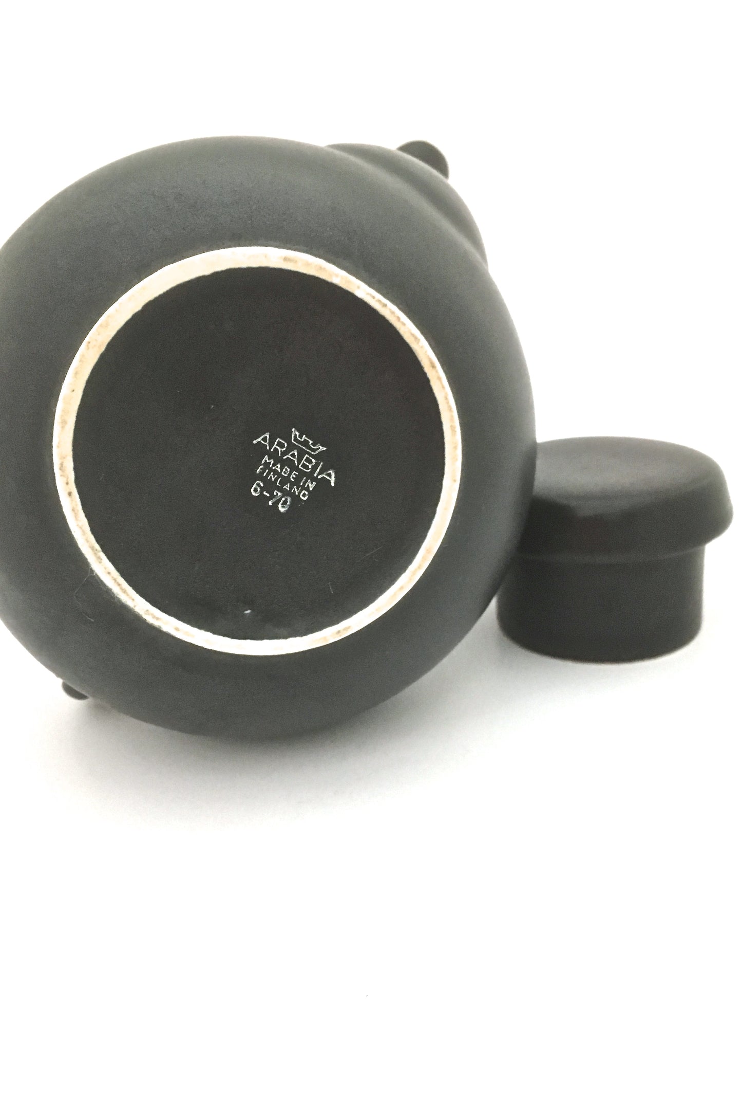 Arabia matte black GA1 teapot - small