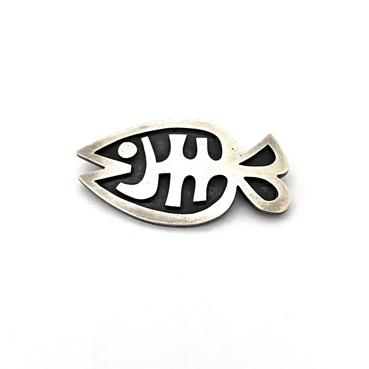 Jack Leyland vintage silver fish brooch #2