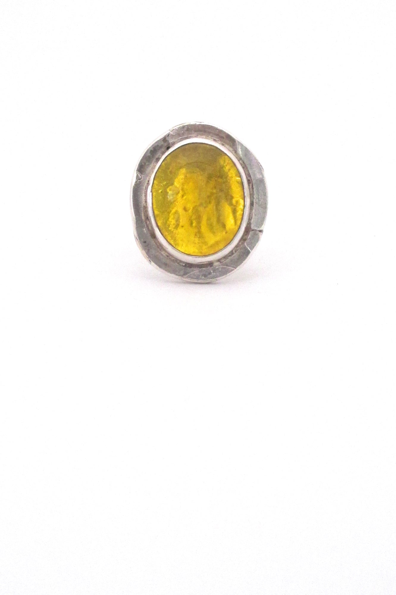 Rafael Canada sterling silver & lemon yellow ring