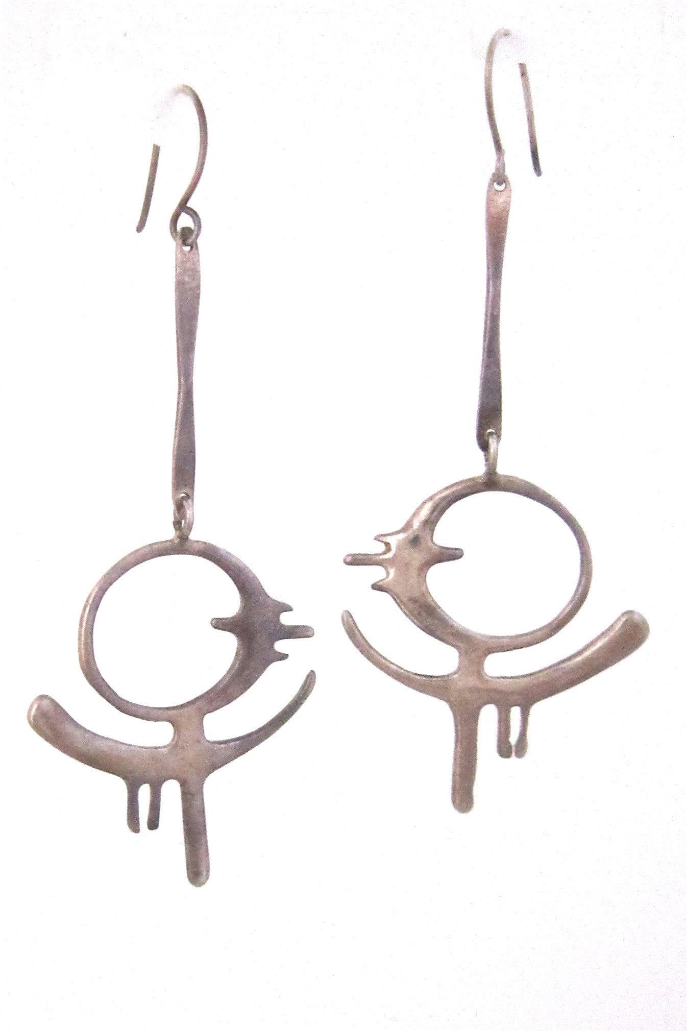 Juhls Norway vintage silver Tundra drop earrings