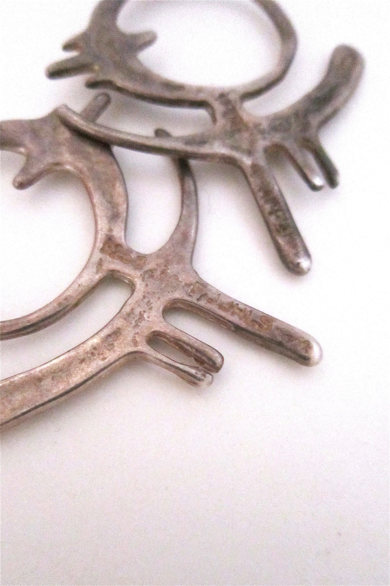 Juhls large 'Tundra' drop earrings