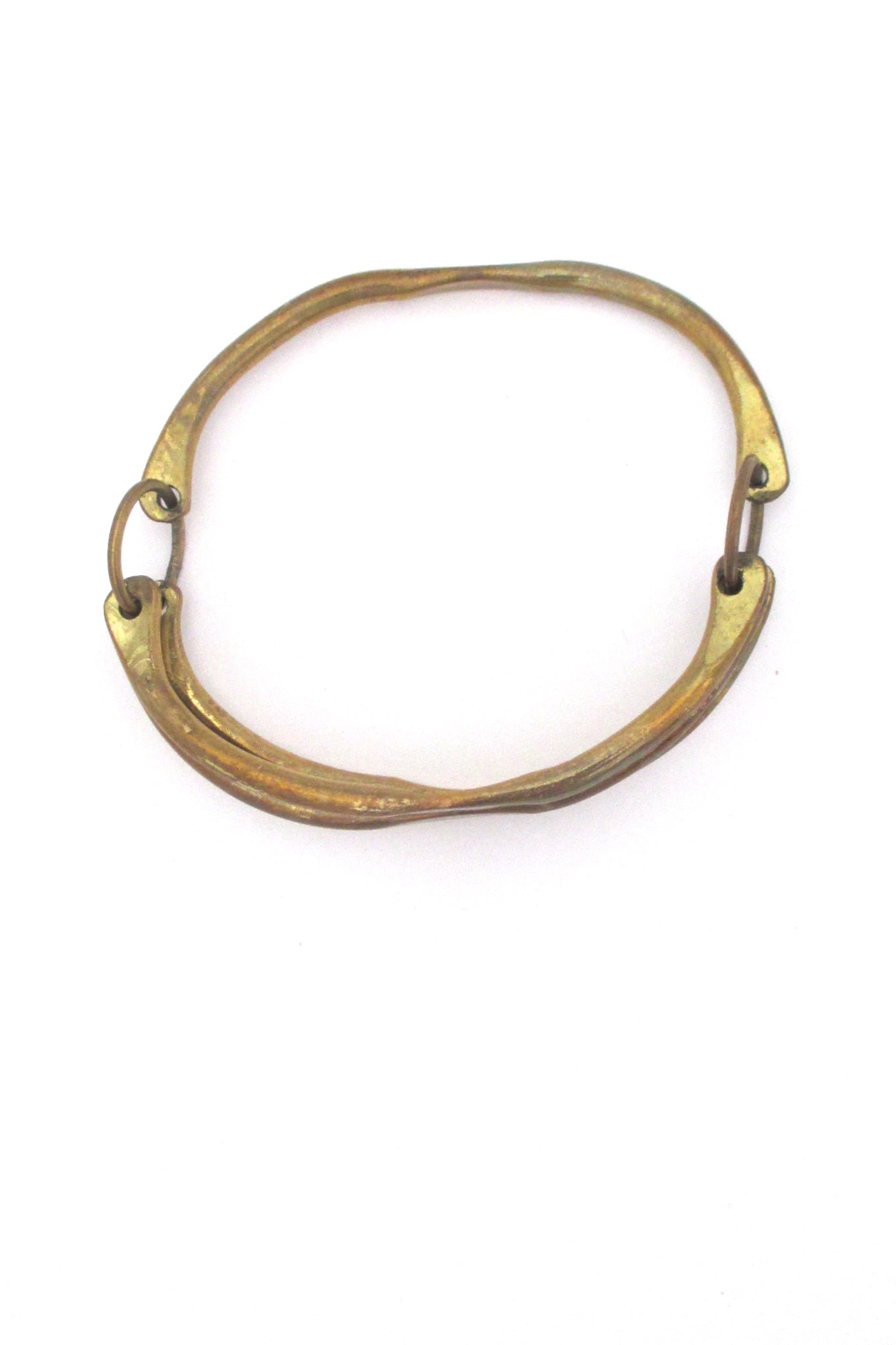Rafael Canada - unusual hinged brass bangle