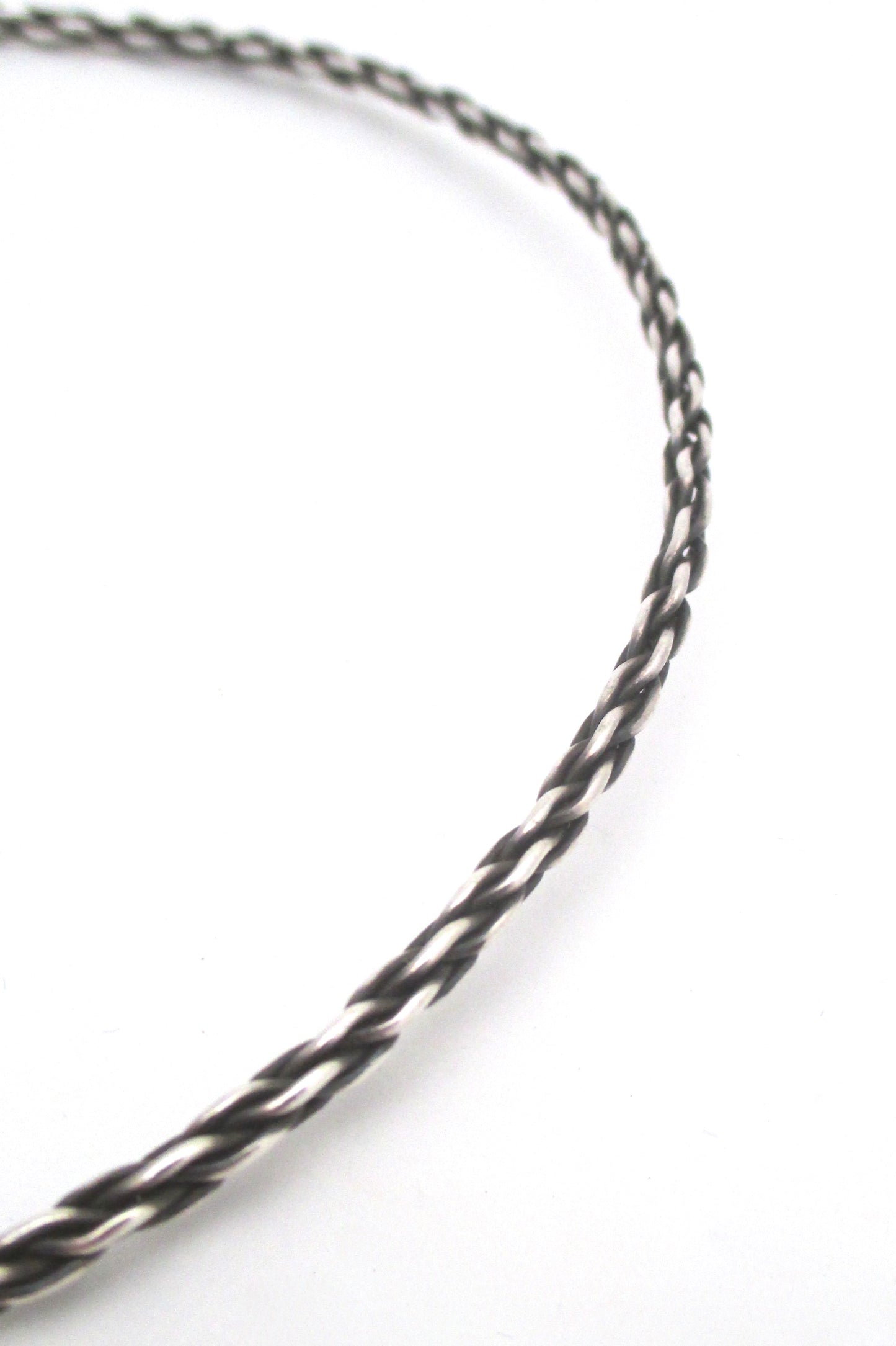 detail Georg Jensen Denmark vintage Scandinavian Modern silver choker necklace A 72