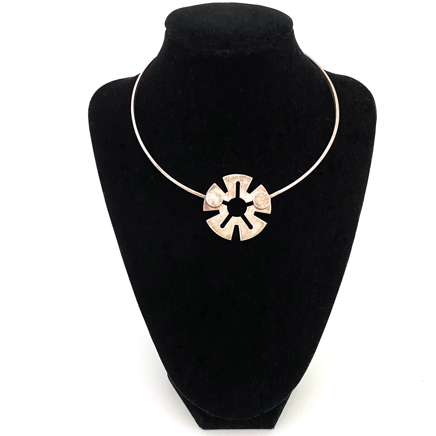 Kalevala Koru silver neck ring & integral pendant ~ 1959