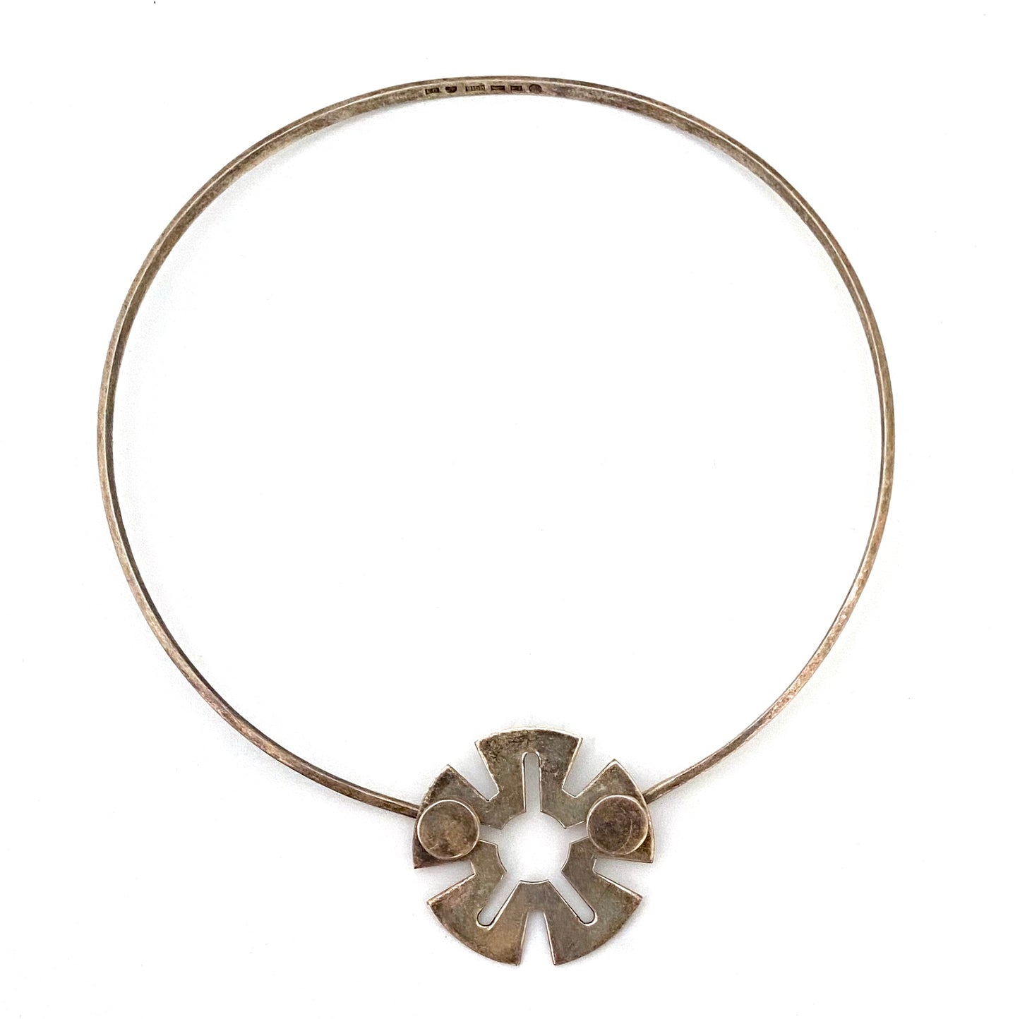 Kalevala Koru silver neck ring & integral pendant ~ 1959